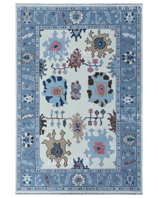 Elnor Wool Hand-Knotted Oushak-Inspired Rug