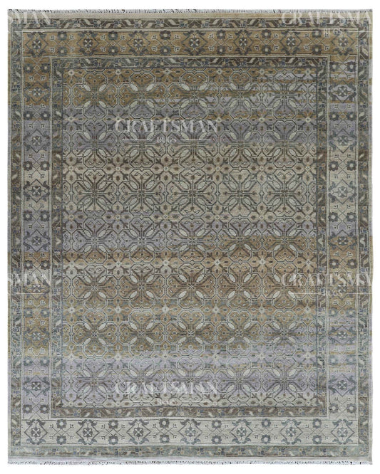 Yavros Wool Hand-Knotted Oushak-Inspired Rug
