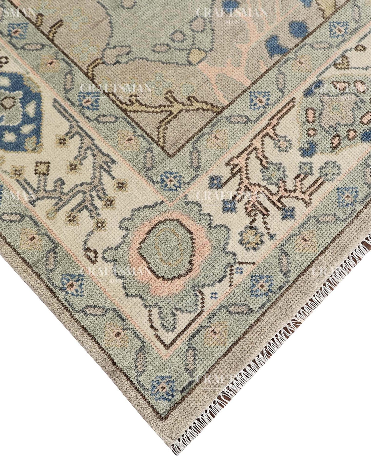 Loomra Wool Hand-Knotted Oushak-Inspired Rug