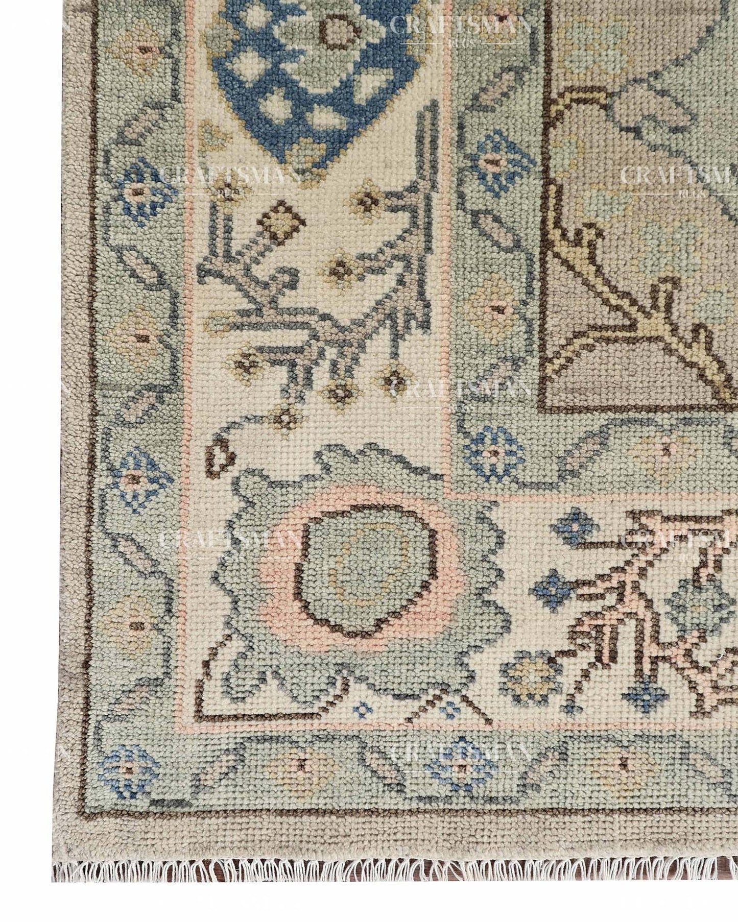 Loomra Wool Hand-Knotted Oushak-Inspired Rug
