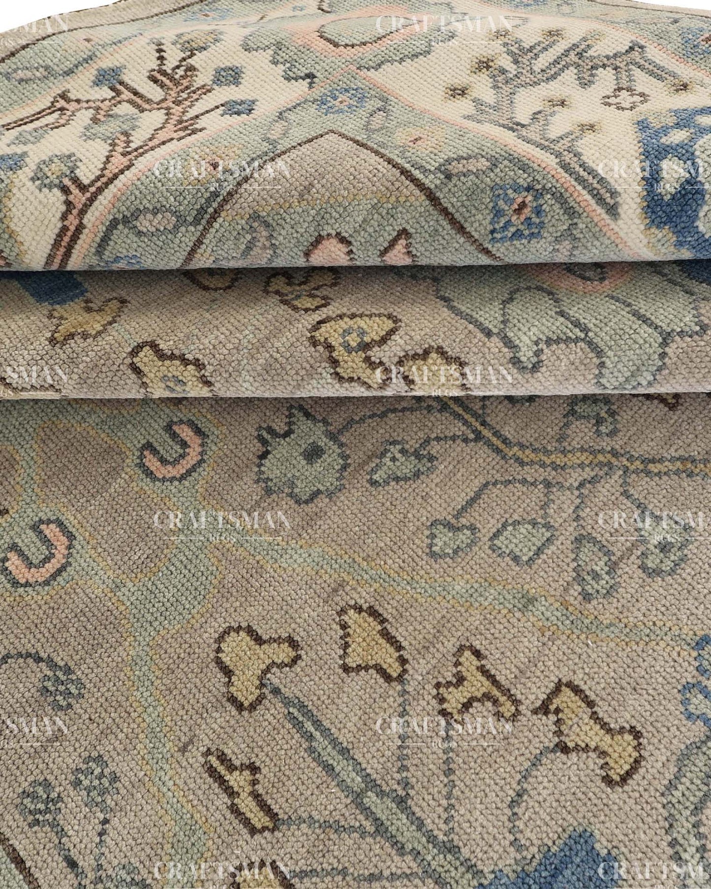 Loomra Wool Hand-Knotted Oushak-Inspired Rug