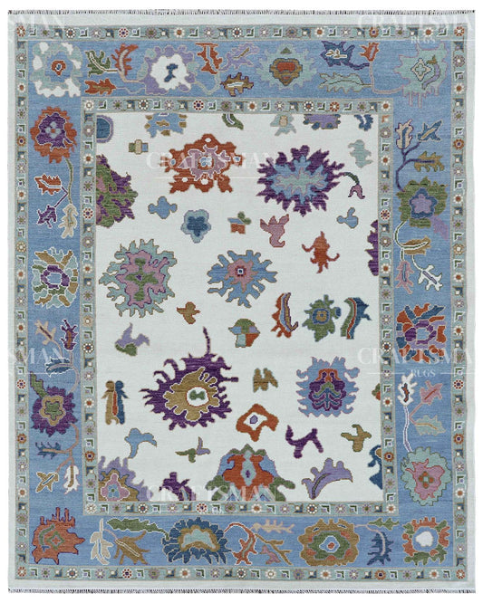 Mirvin Wool Hand-Knotted Oushak-Inspired Rug