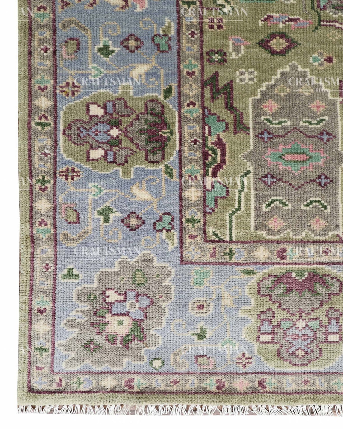 Clayra Wool Hand-Knotted Oushak-Inspired Rug