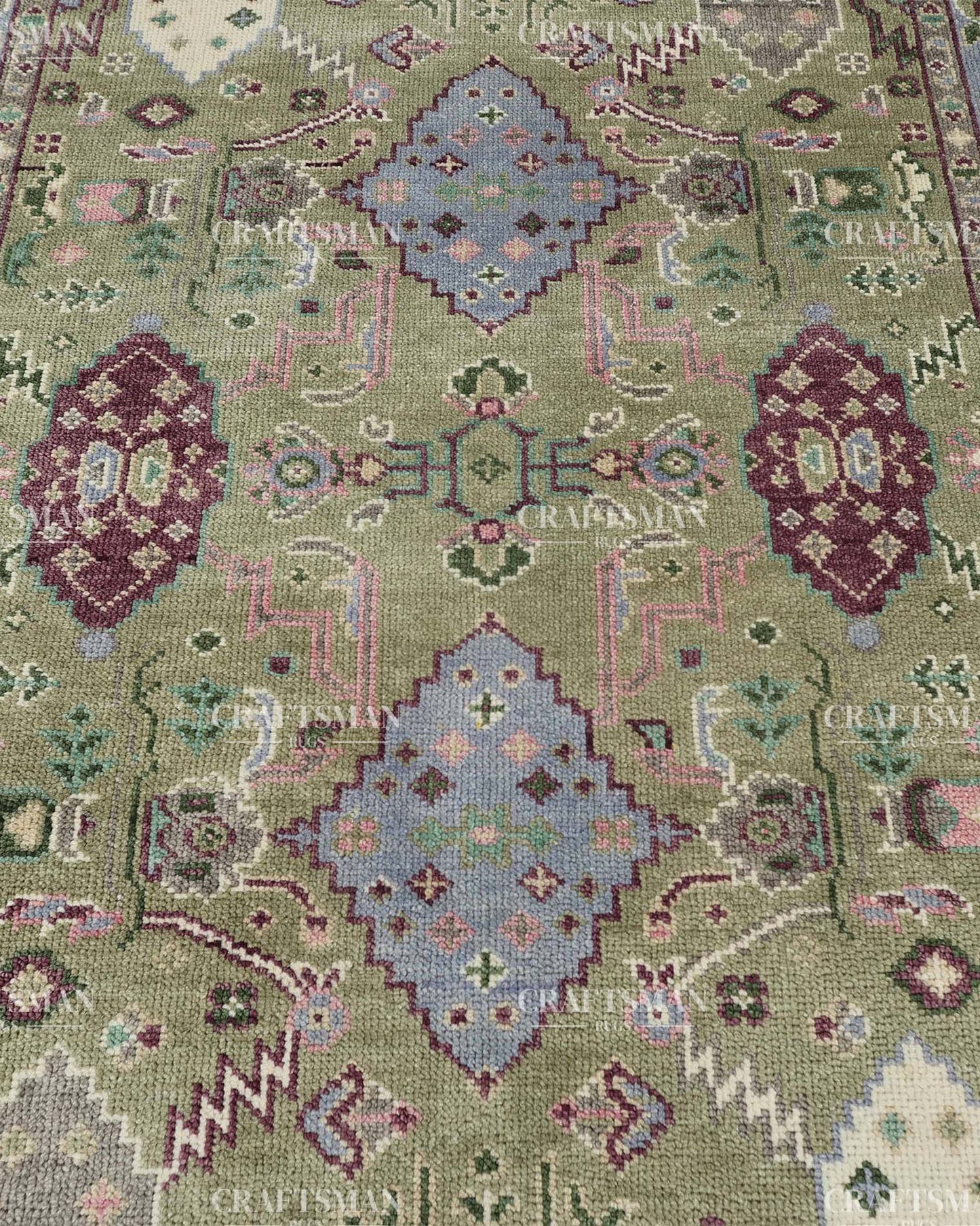 Clayra Wool Hand-Knotted Oushak-Inspired Rug