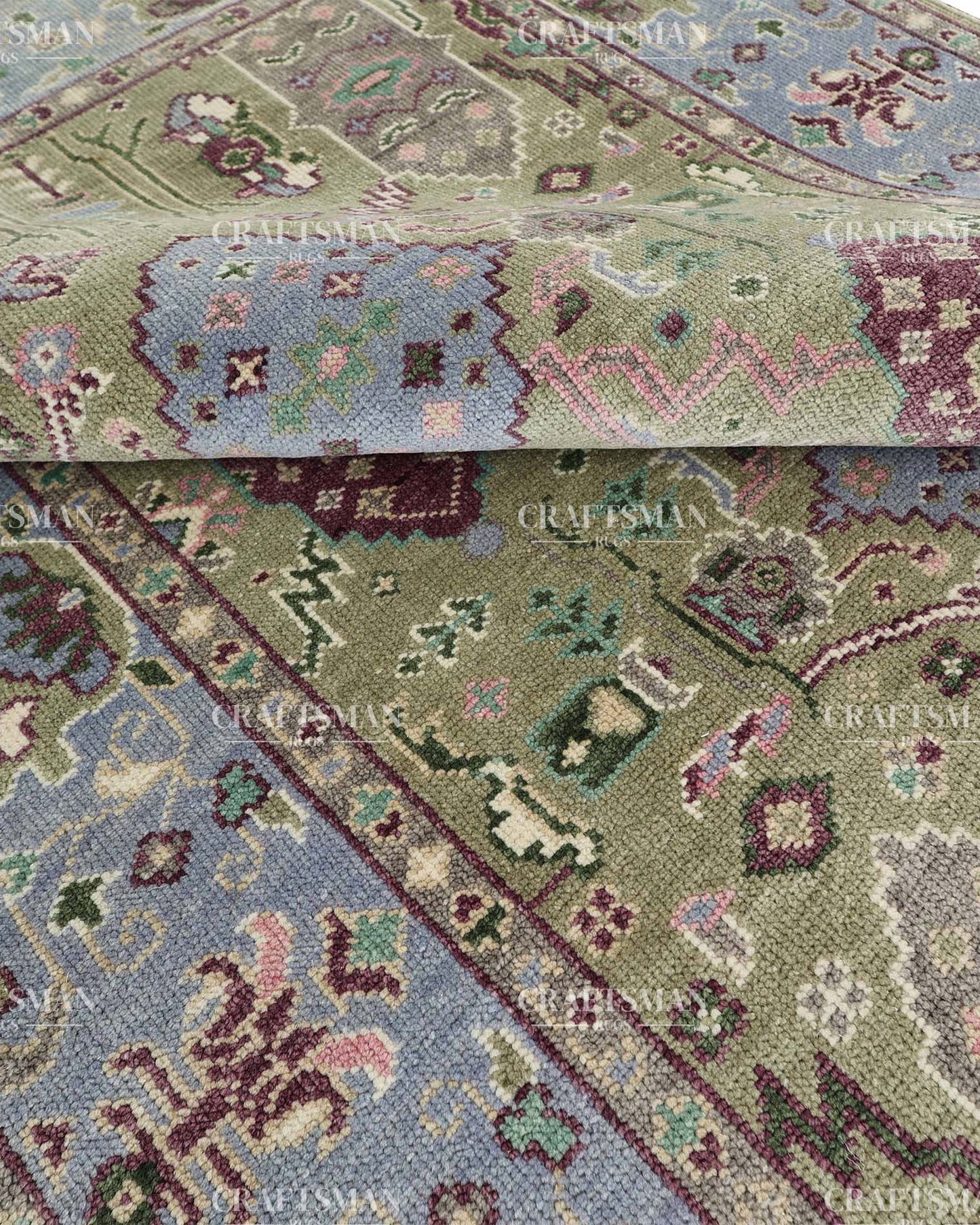Clayra Wool Hand-Knotted Oushak-Inspired Rug