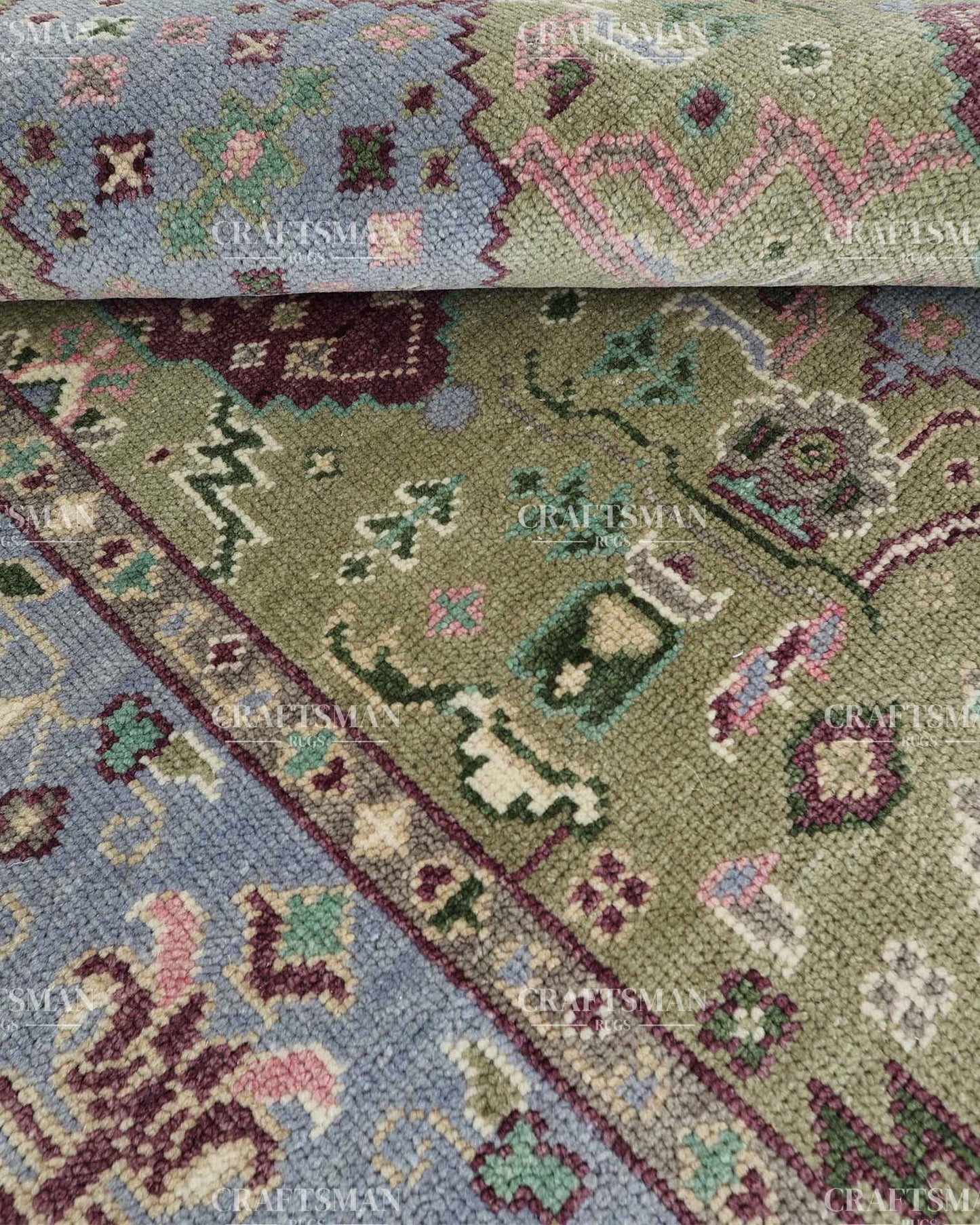 Clayra Wool Hand-Knotted Oushak-Inspired Rug