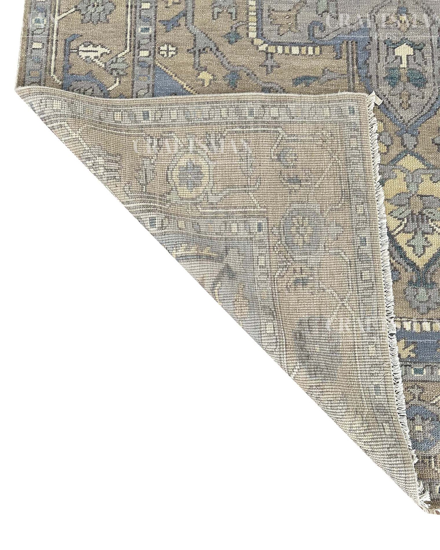 Vellis Wool Hand-Knotted Oushak-Inspired Rug