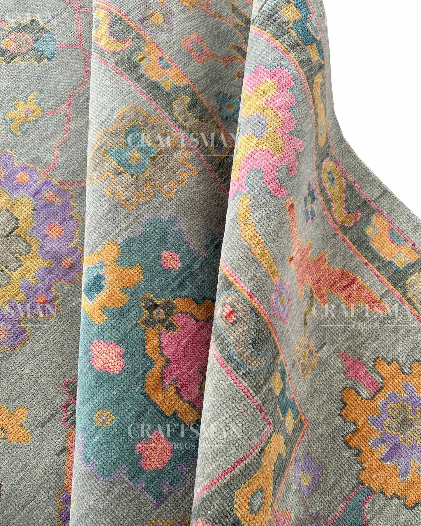 Avron Wool Hand-Knotted Oushak-Inspired Rug