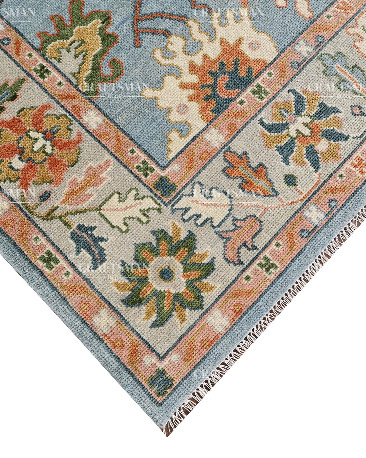 Knatura Wool Hand-Knotted Oushak-Inspired Rug