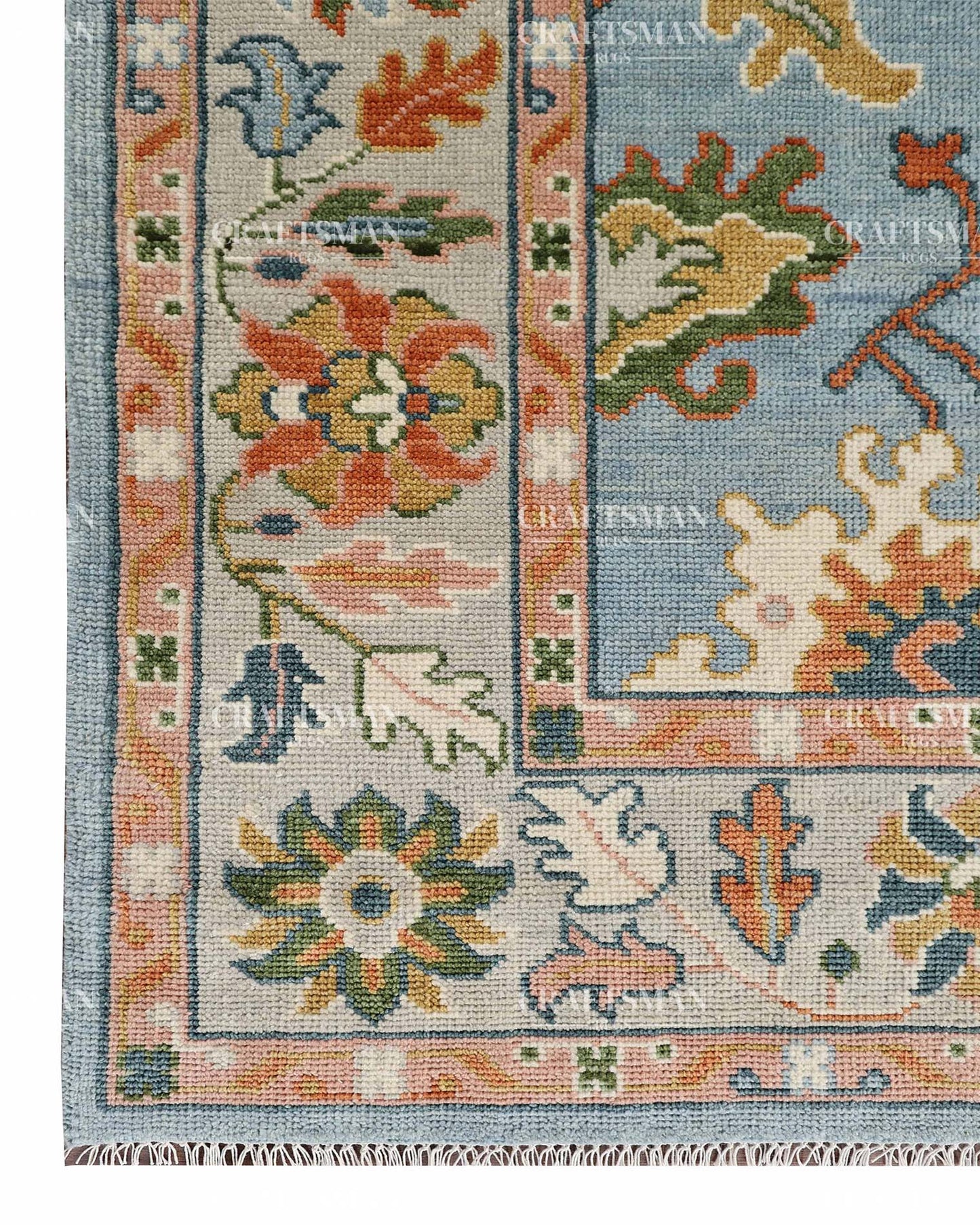 Knatura Wool Hand-Knotted Oushak-Inspired Rug