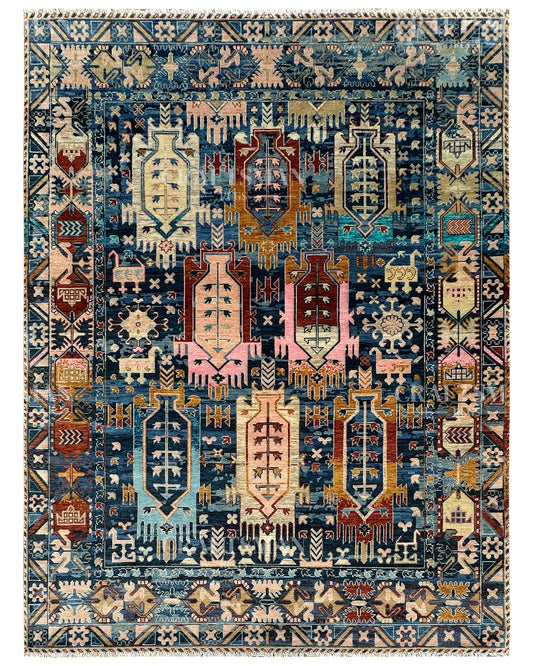 Tavrin Wool Hand-Knotted Oushak-Inspired Rug