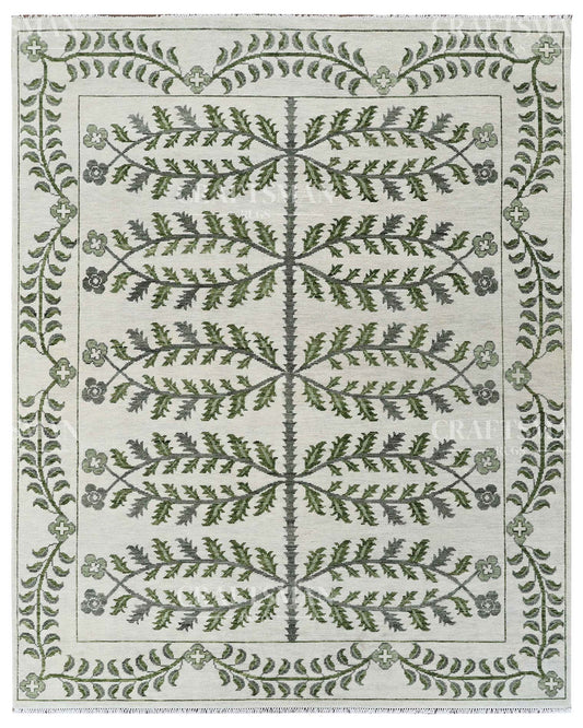 Tavris Wool Hand-Knotted Oushak-Inspired Rug