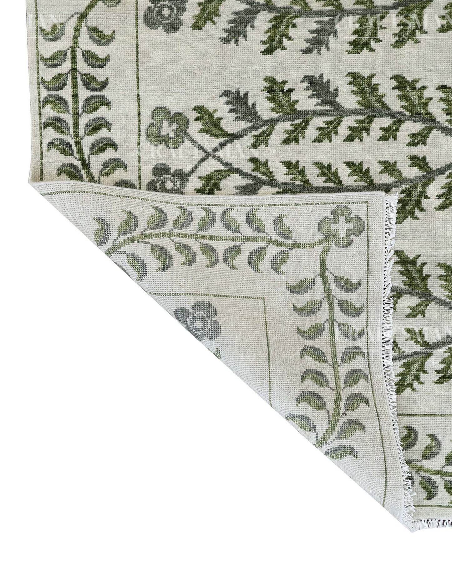 Tavris Wool Hand-Knotted Oushak-Inspired Rug