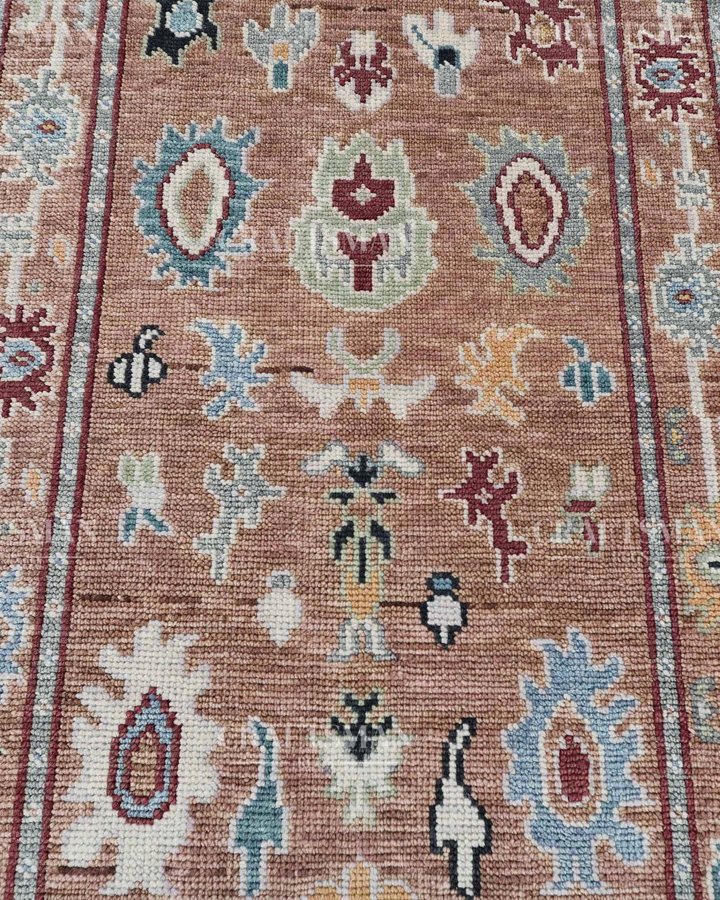 Caldra Wool Hand-Knotted Oushak-Inspired Rug
