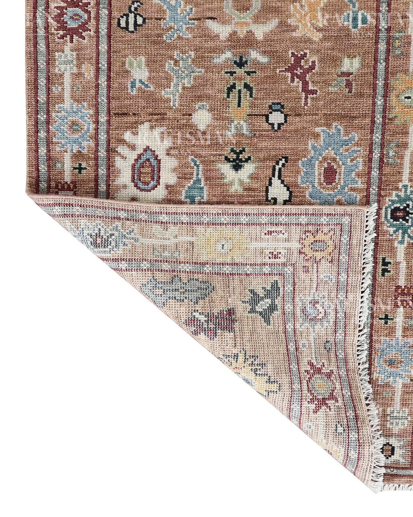 Caldra Wool Hand-Knotted Oushak-Inspired Rug