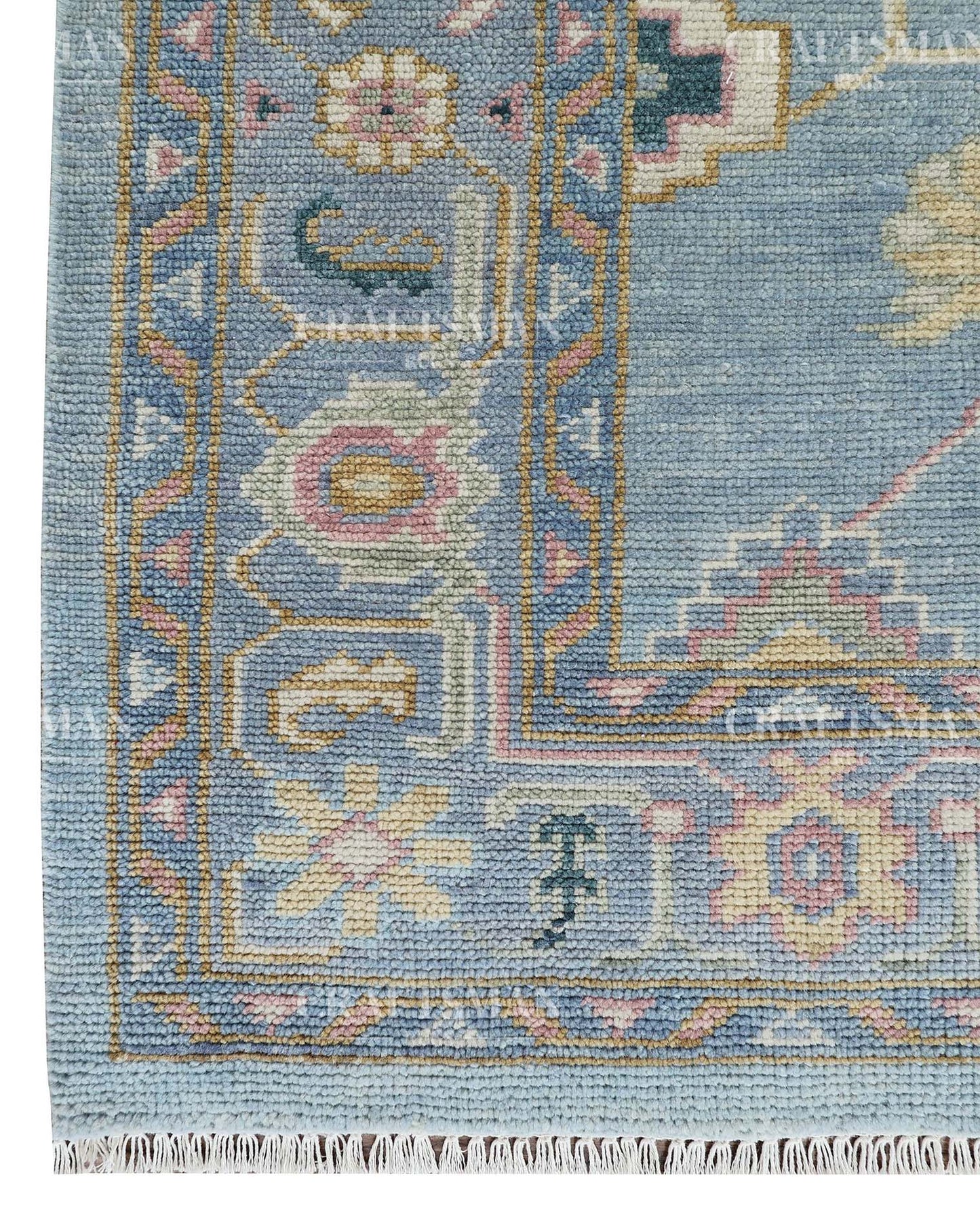 Avris Wool Hand-Knotted Oushak-Inspired Rug