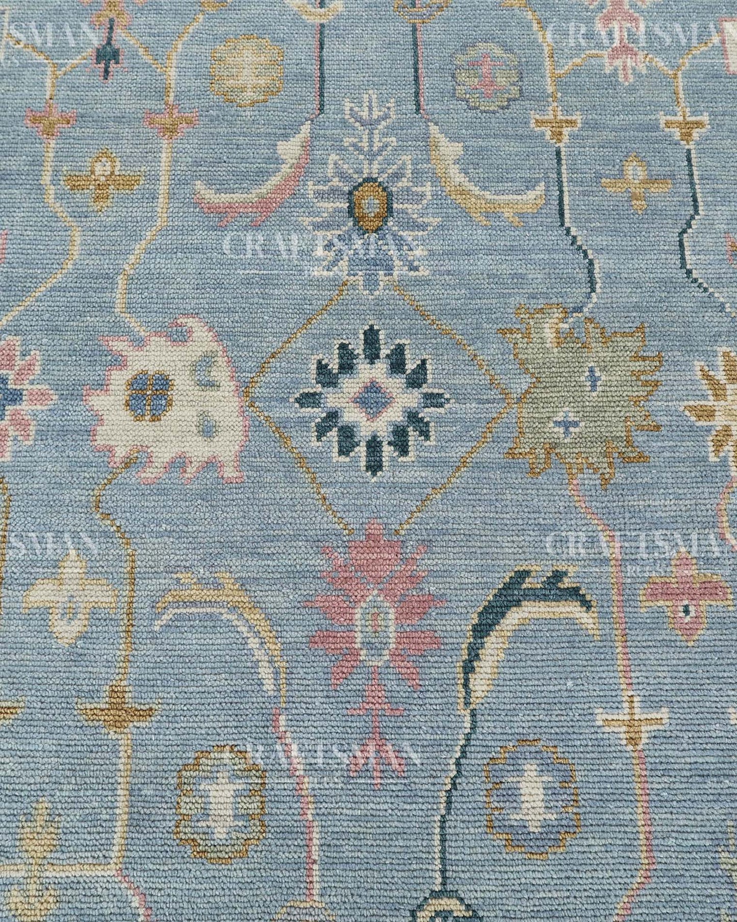 Avris Wool Hand-Knotted Oushak-Inspired Rug