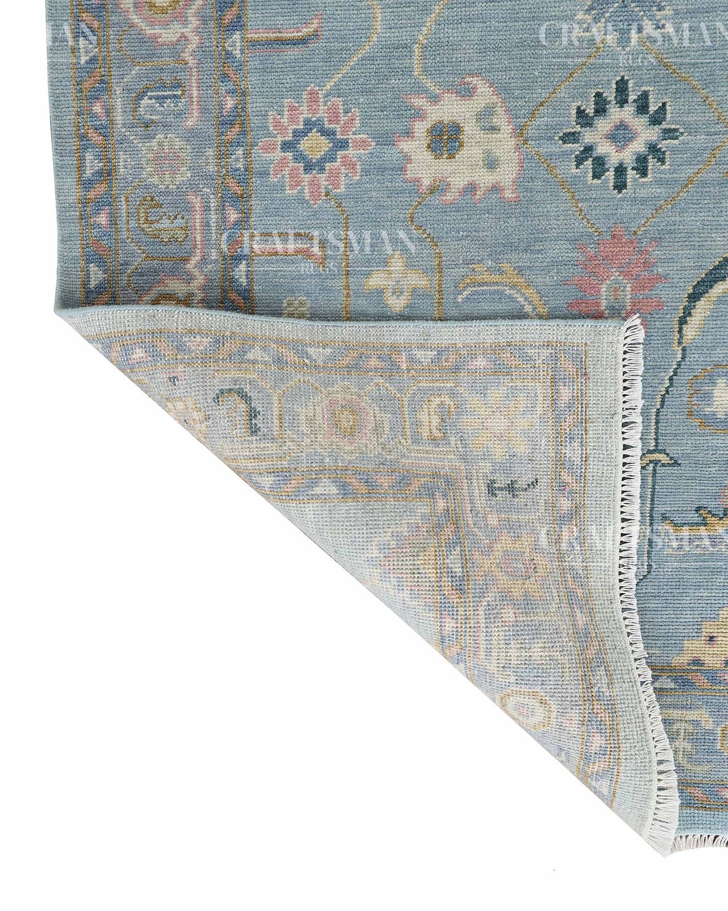 Avris Wool Hand-Knotted Oushak-Inspired Rug