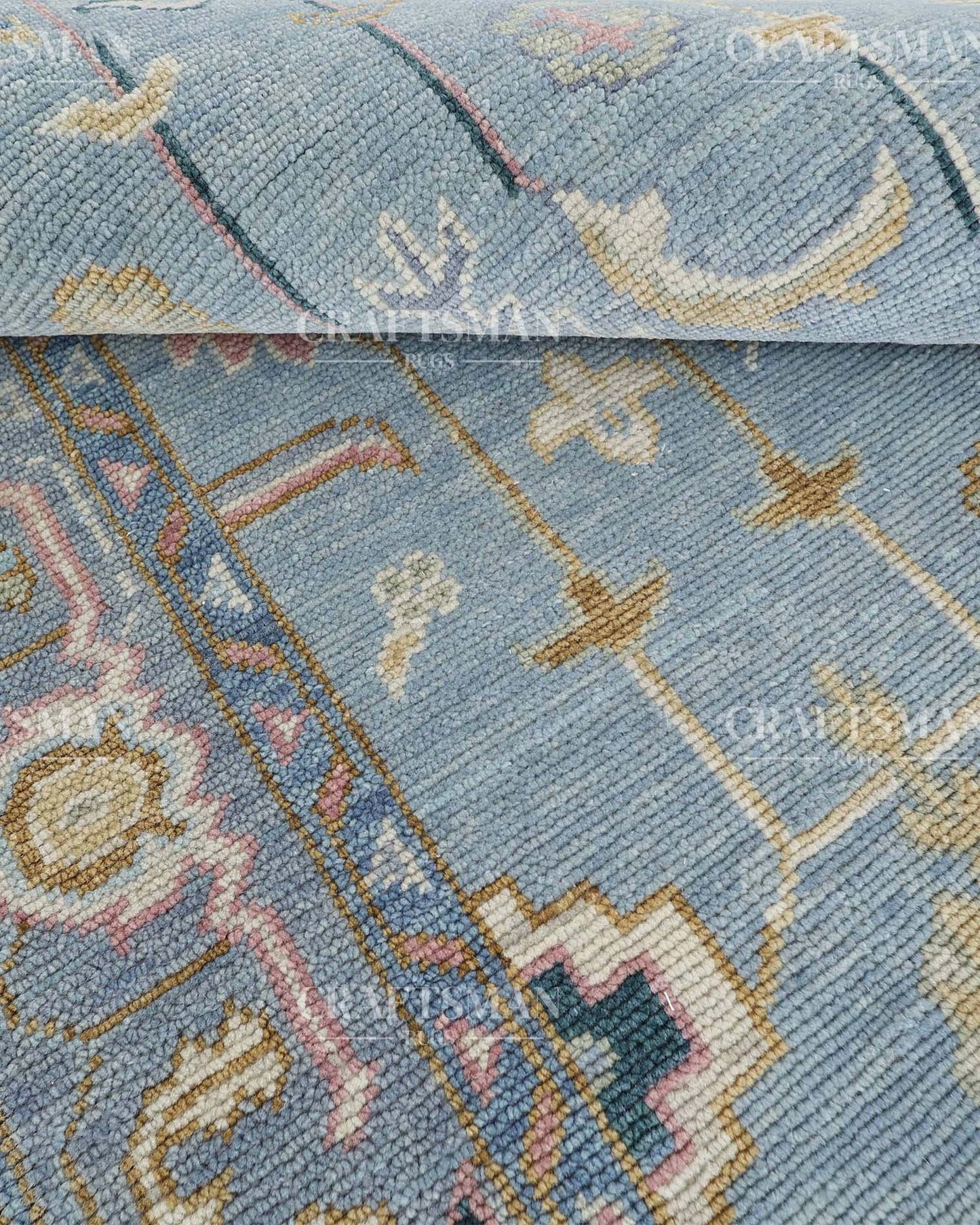 Avris Wool Hand-Knotted Oushak-Inspired Rug