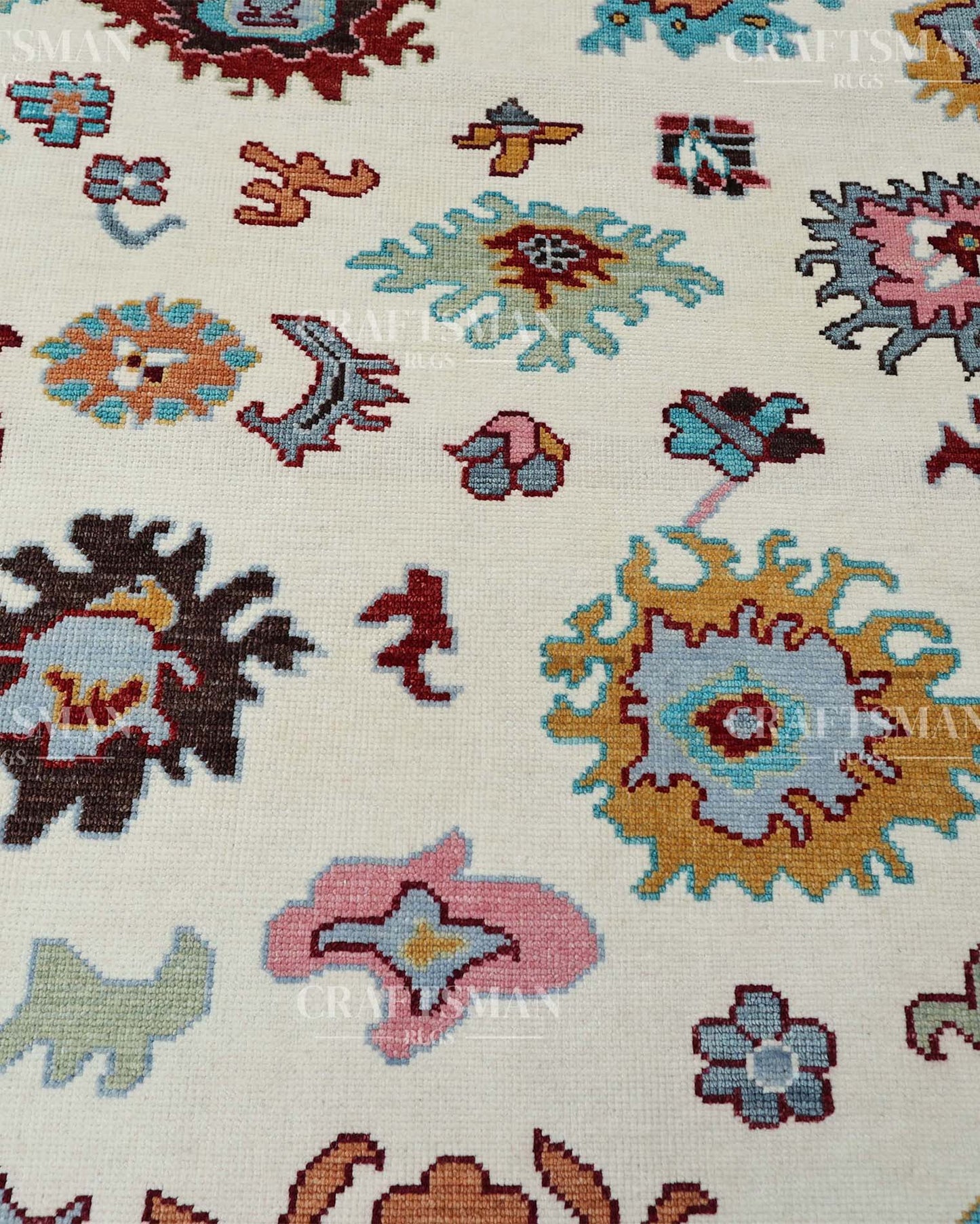 Dorran Wool Hand-Knotted Oushak-Inspired Rug