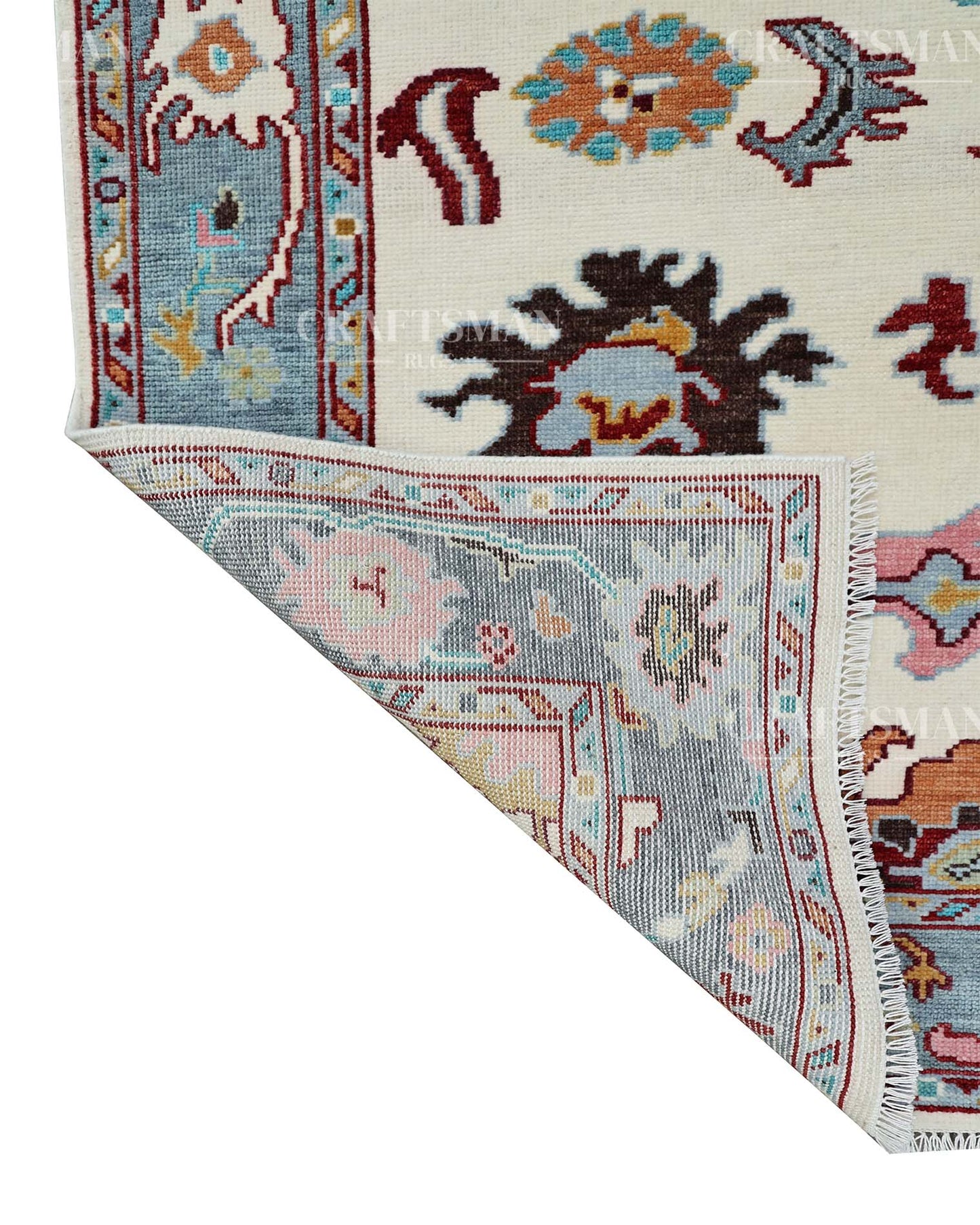 Dorran Wool Hand-Knotted Oushak-Inspired Rug