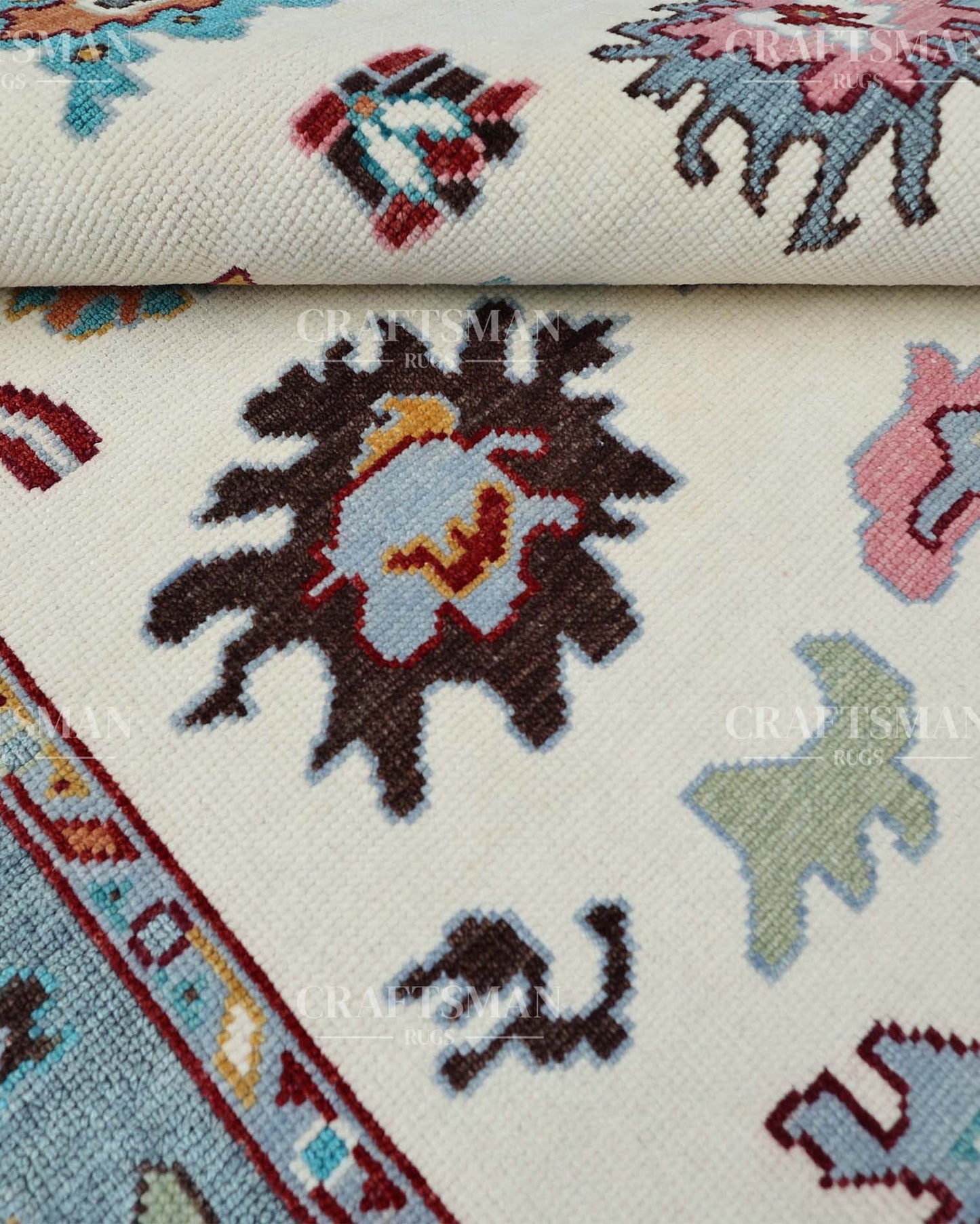 Dorran Wool Hand-Knotted Oushak-Inspired Rug