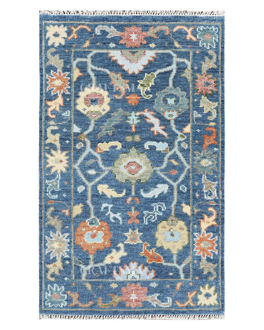 Valen Wool Hand-Knotted Oushak-Inspired Rug