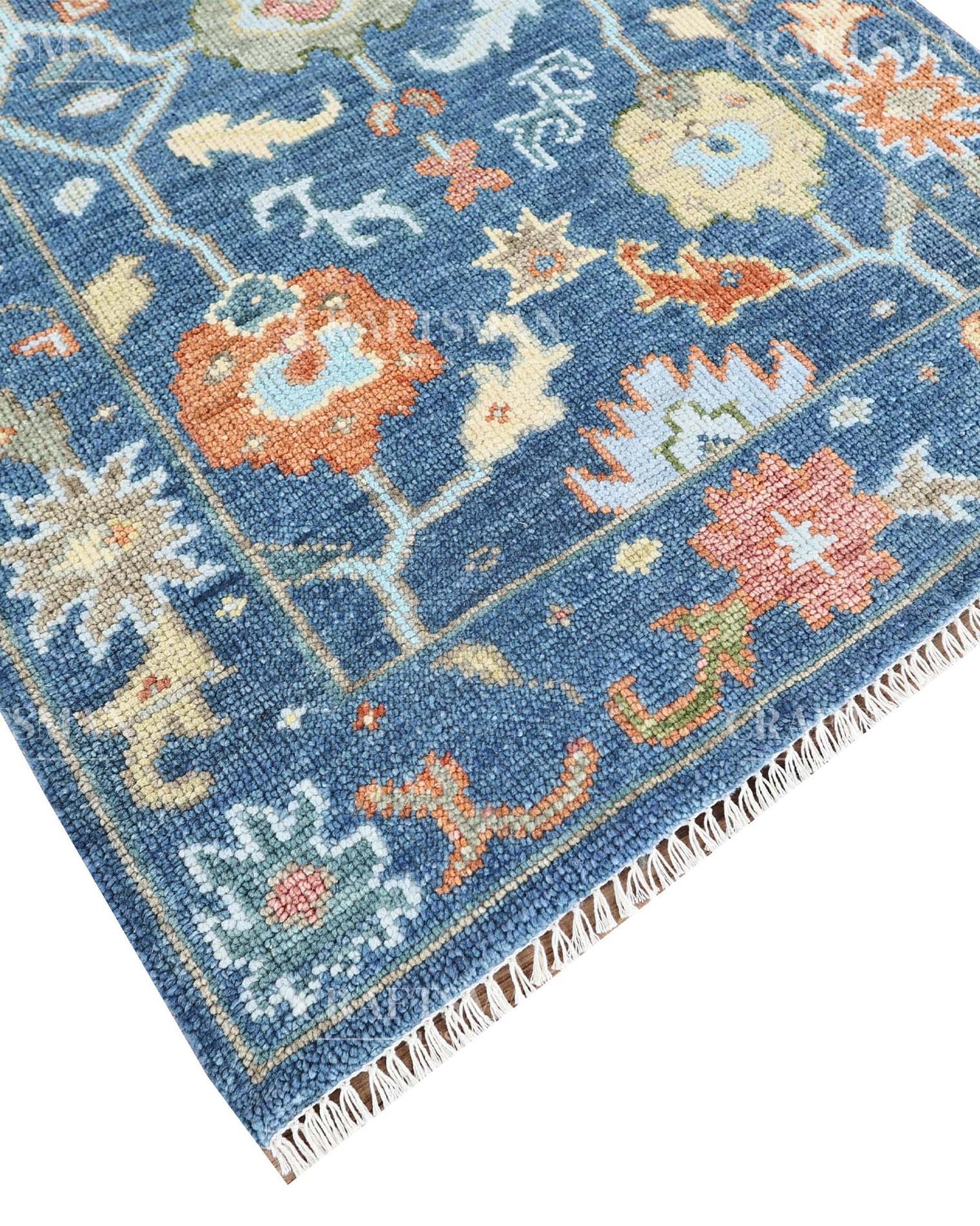 Valen Wool Hand-Knotted Oushak-Inspired Rug