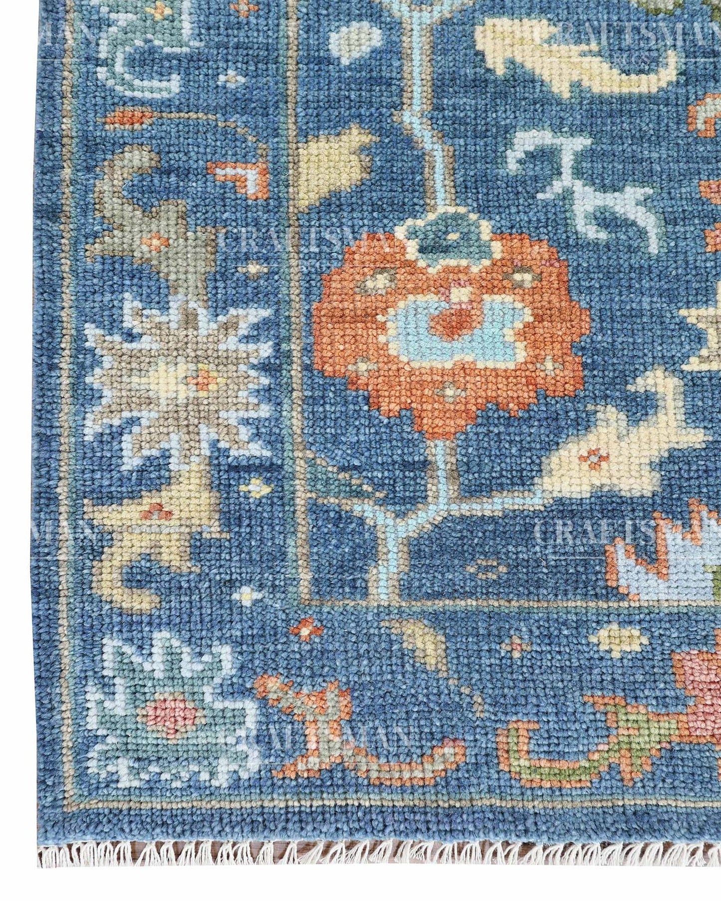 Valen Wool Hand-Knotted Oushak-Inspired Rug