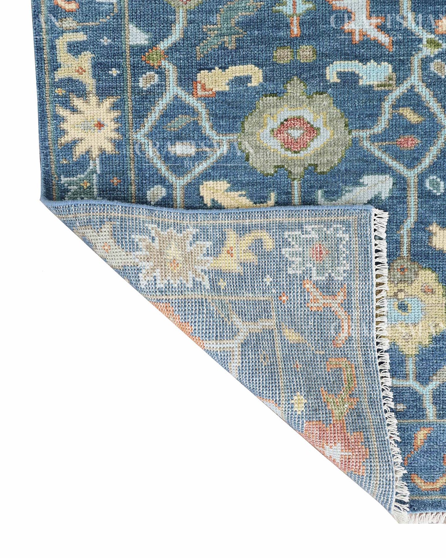 Valen Wool Hand-Knotted Oushak-Inspired Rug