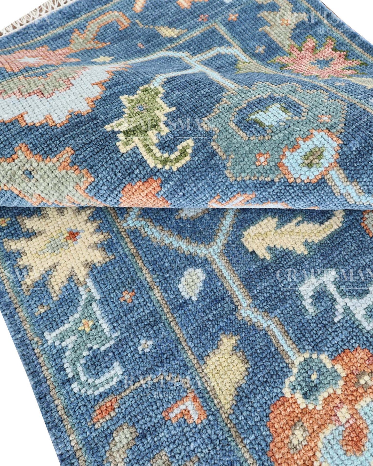 Valen Wool Hand-Knotted Oushak-Inspired Rug
