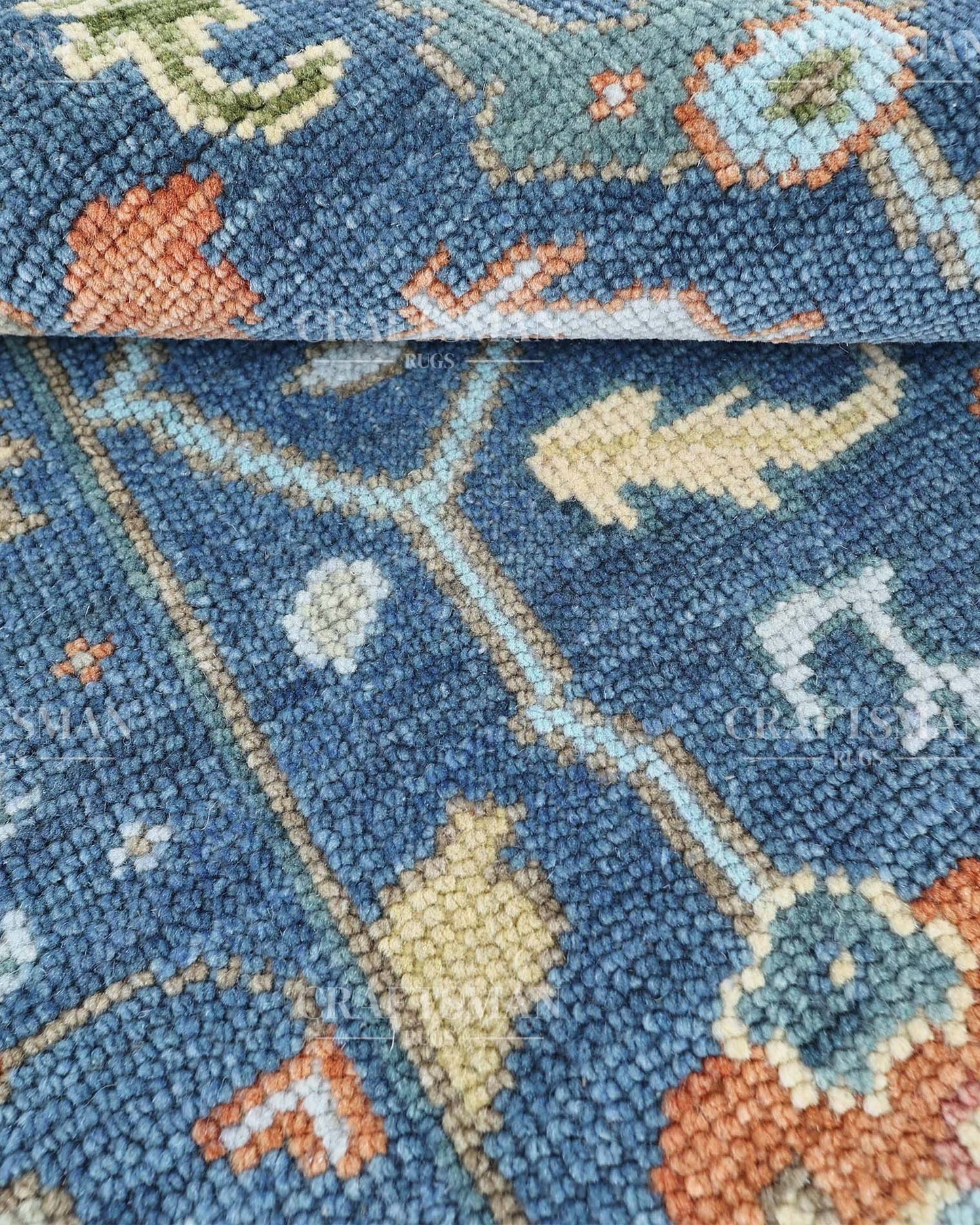 Valen Wool Hand-Knotted Oushak-Inspired Rug