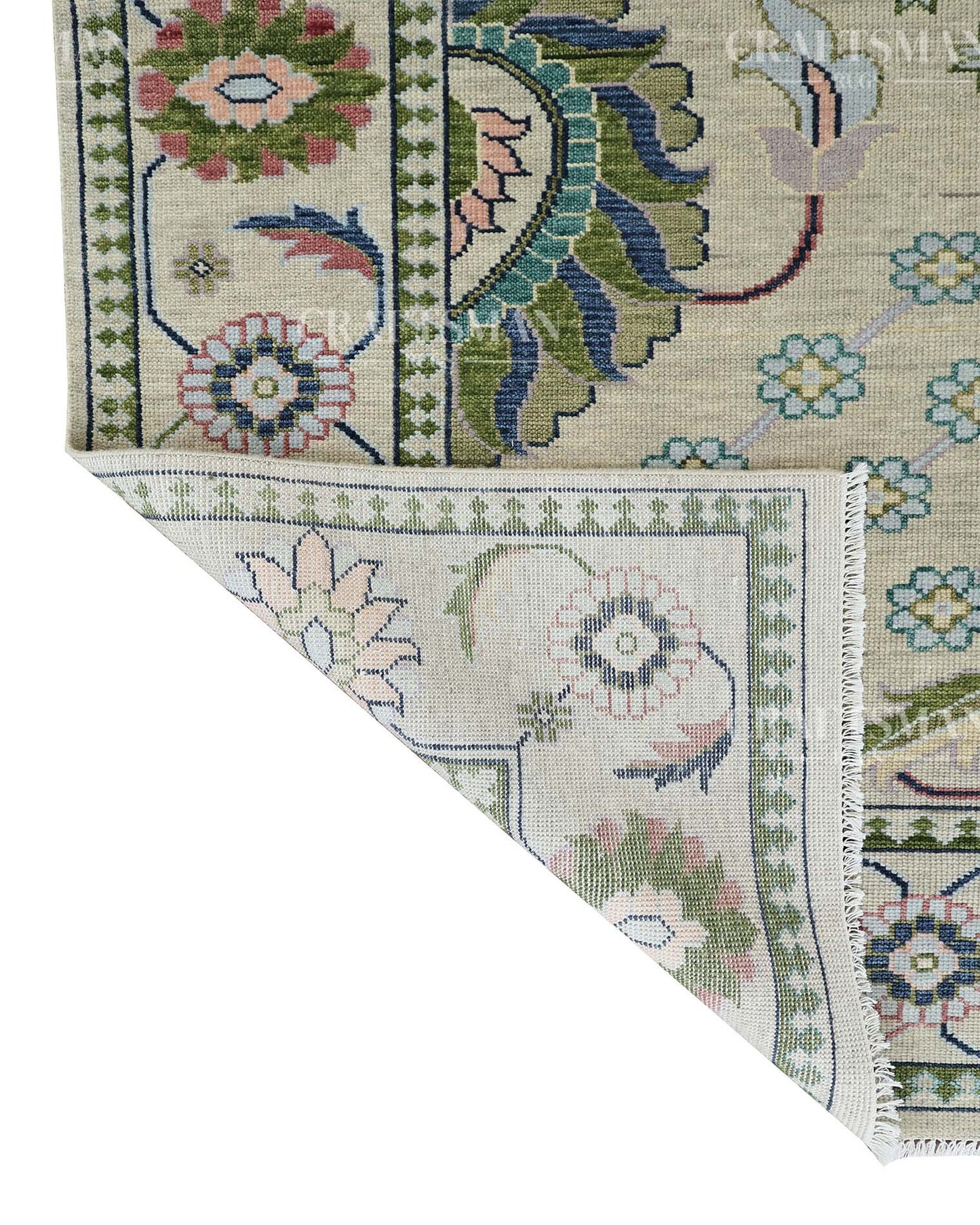 Selric Wool Hand-Knotted Oushak-Inspired Rug