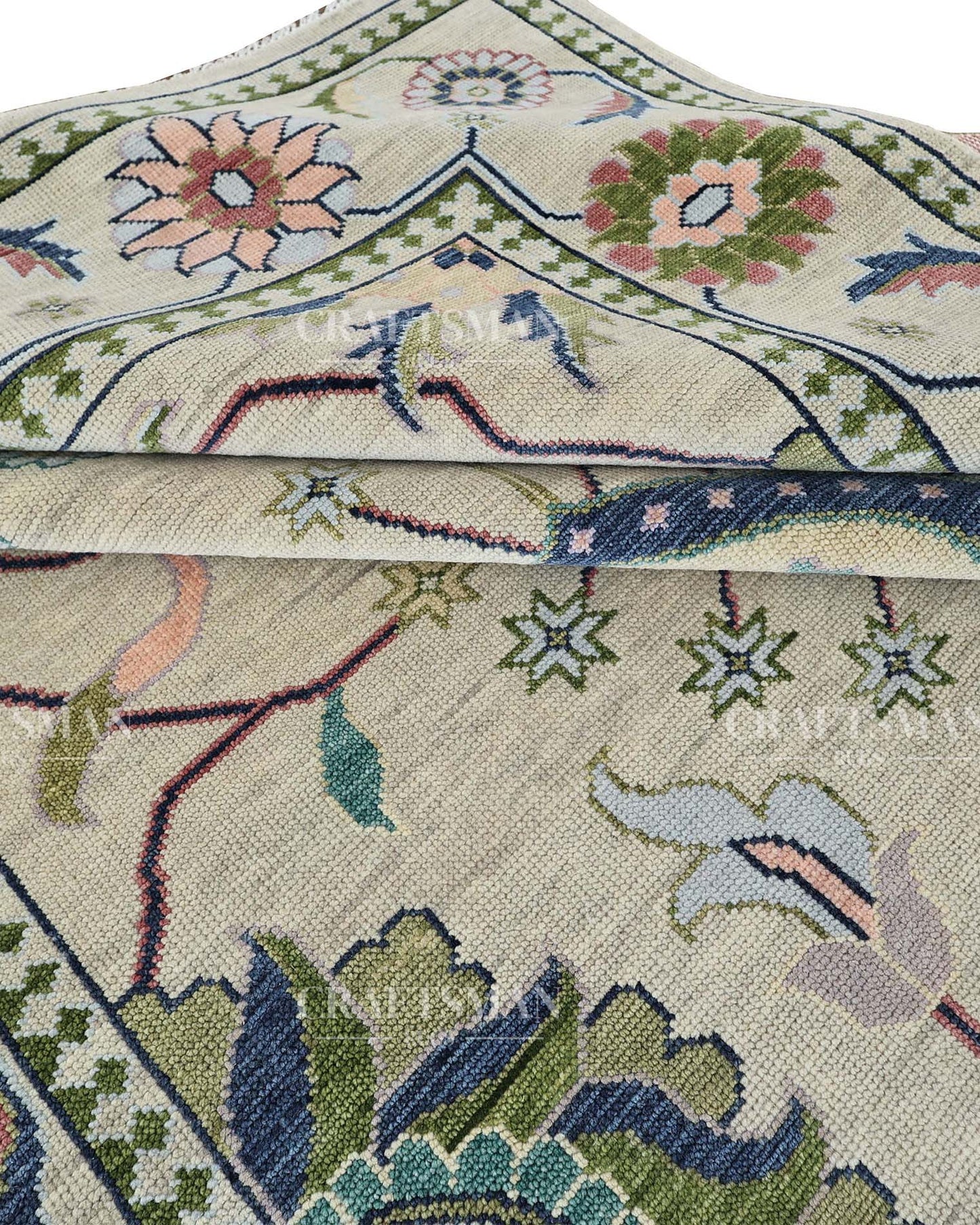 Selric Wool Hand-Knotted Oushak-Inspired Rug