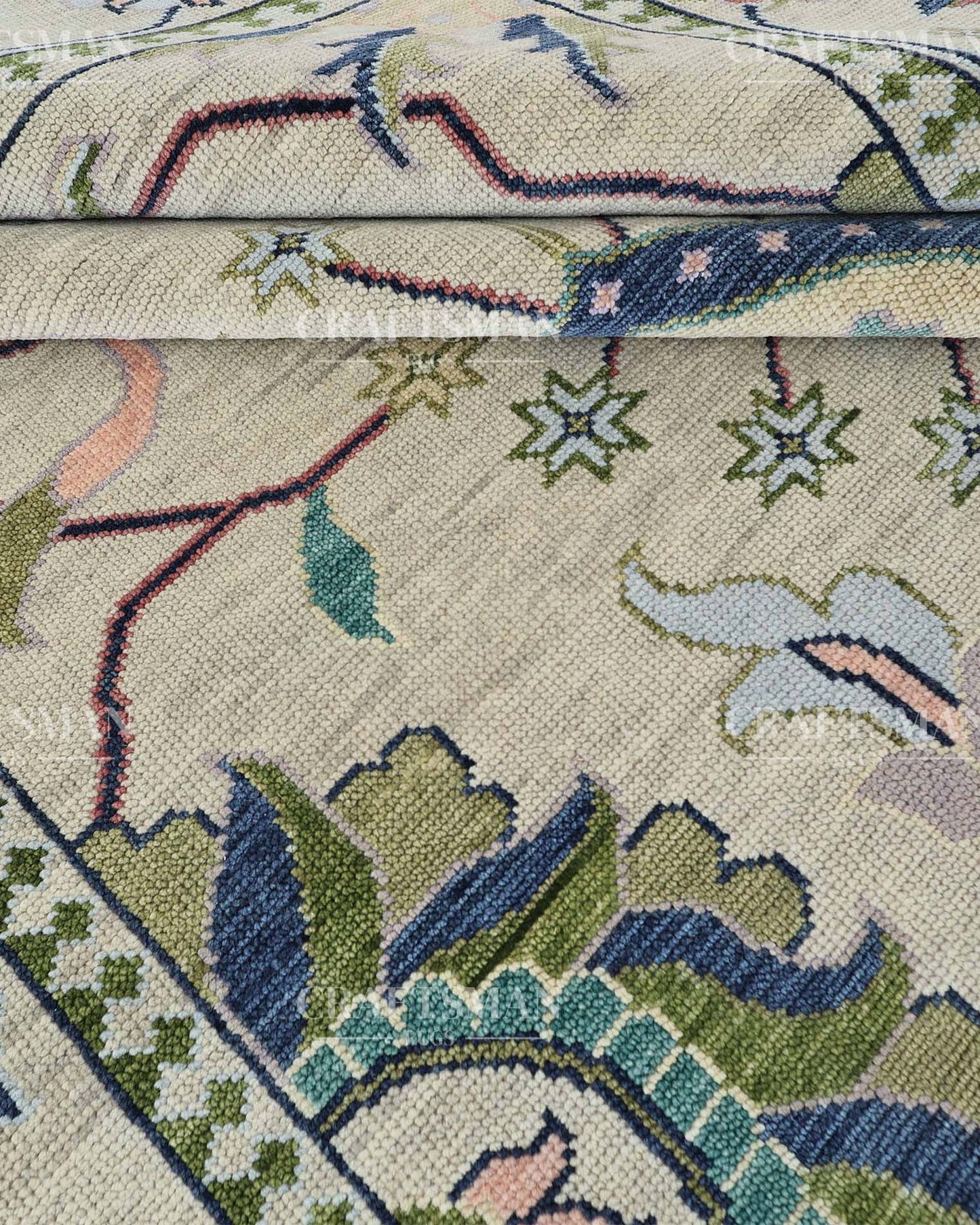 Selric Wool Hand-Knotted Oushak-Inspired Rug