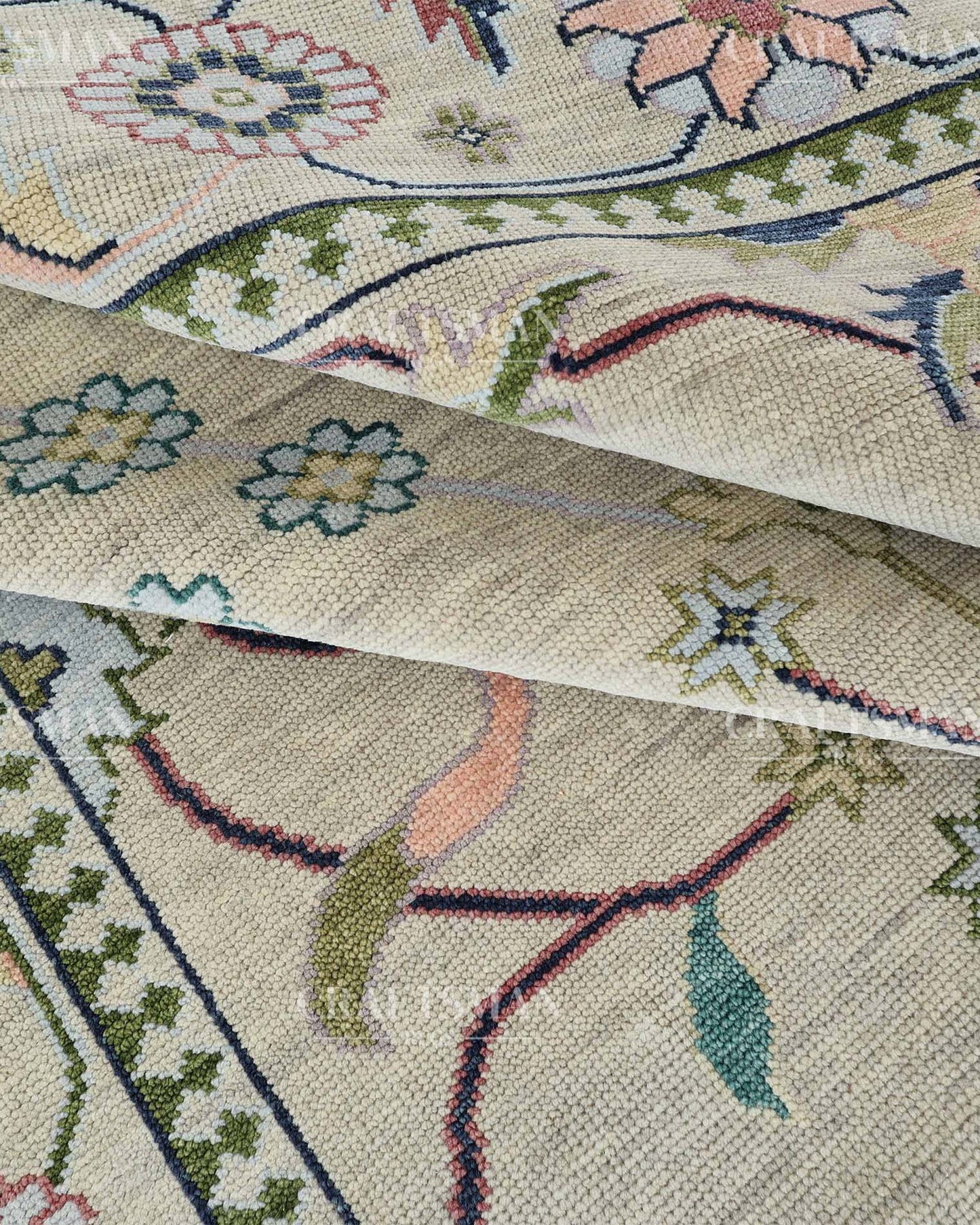 Selric Wool Hand-Knotted Oushak-Inspired Rug