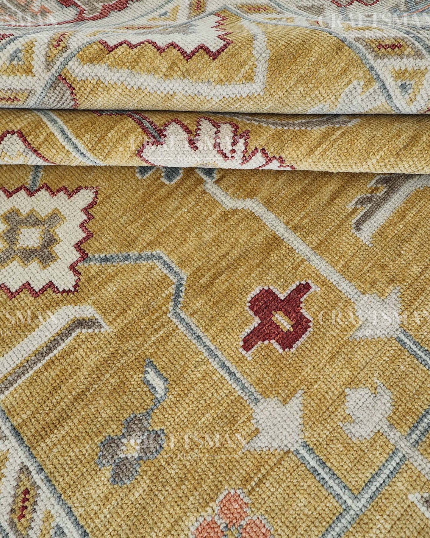 Enlor Wool Hand-Knotted Oushak-Inspired Rug