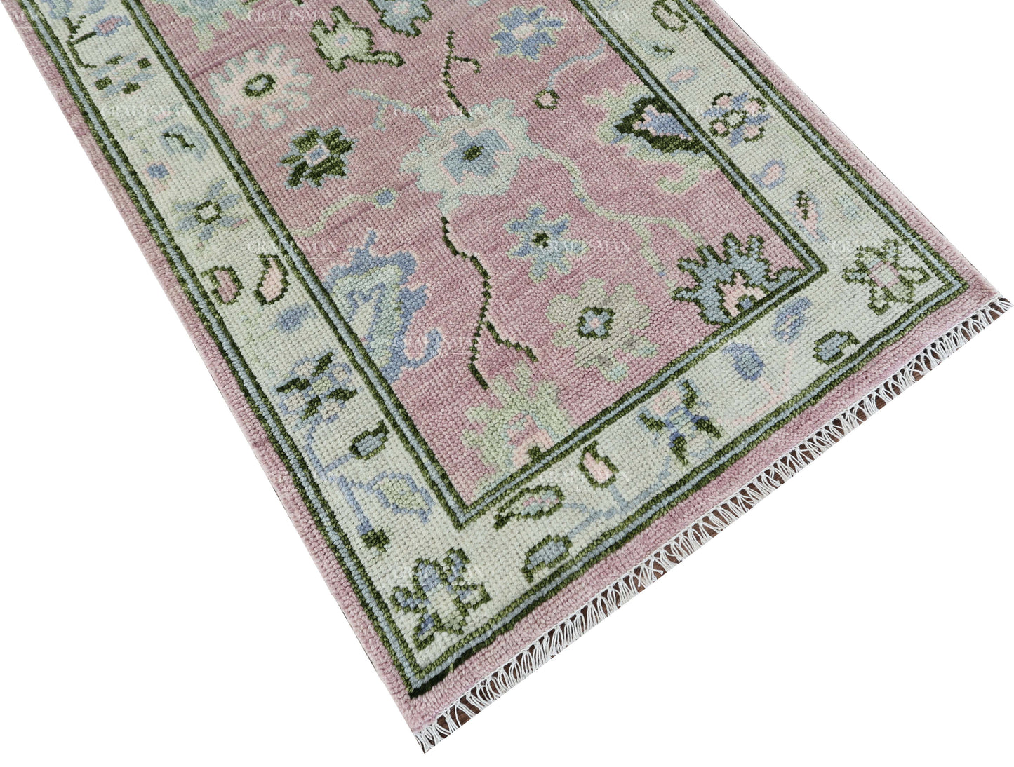 Amrin Wool Hand-Knotted Oushak-Inspired Rug