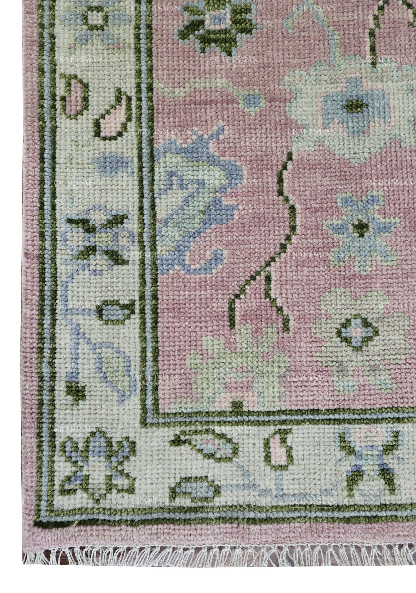 Amrin Wool Hand-Knotted Oushak-Inspired Rug
