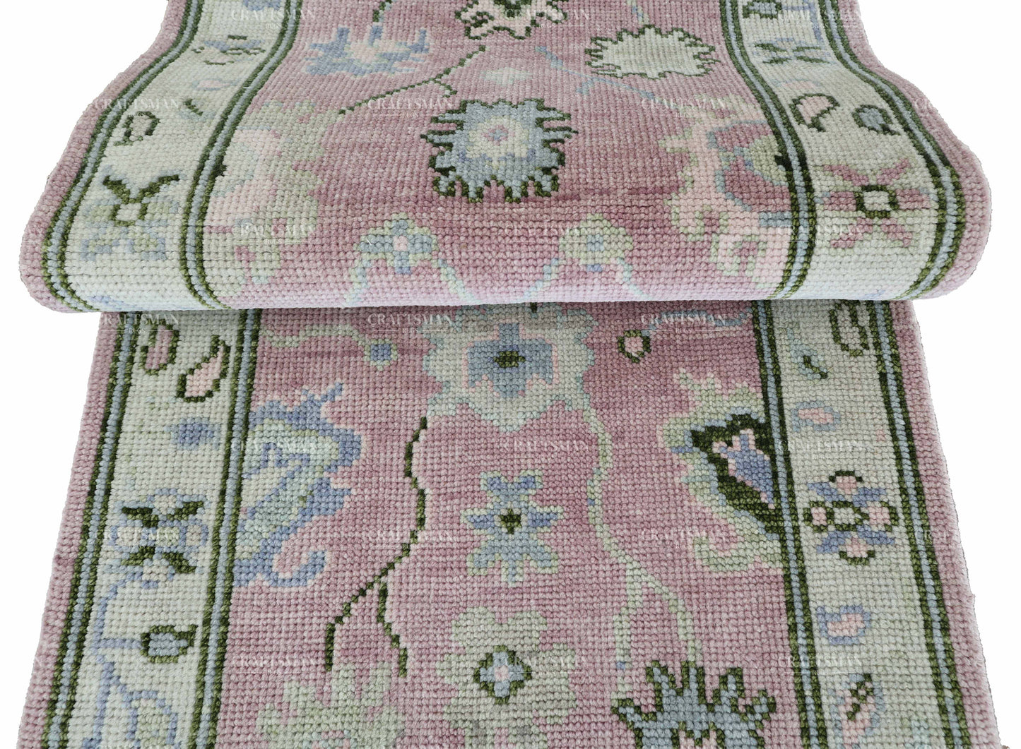Amrin Wool Hand-Knotted Oushak-Inspired Rug