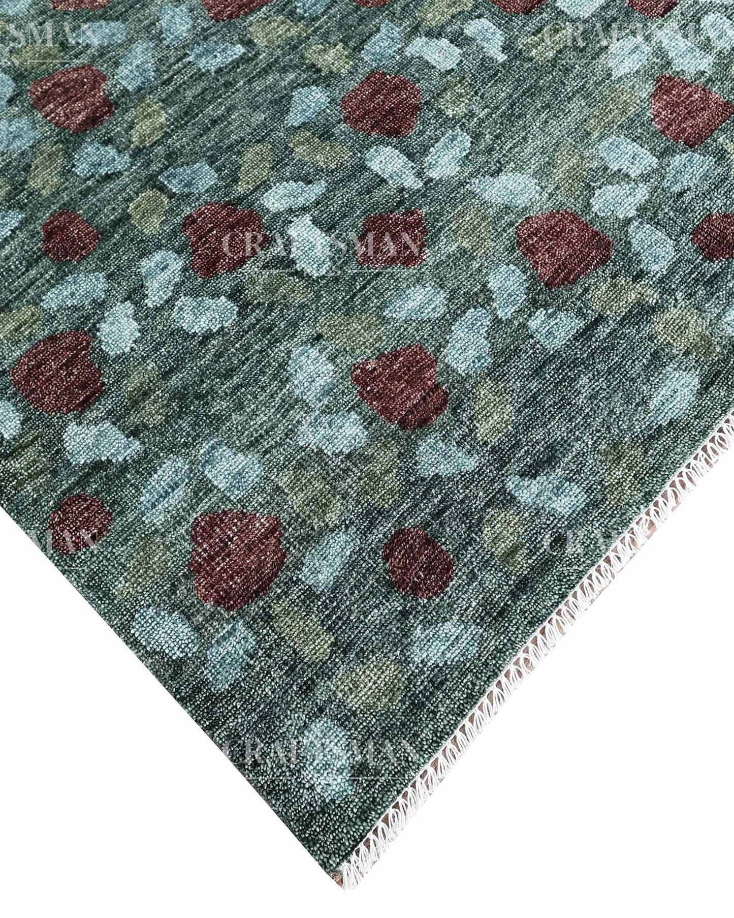 Orlan Wool Hand-Knotted Oushak-Inspired Rug