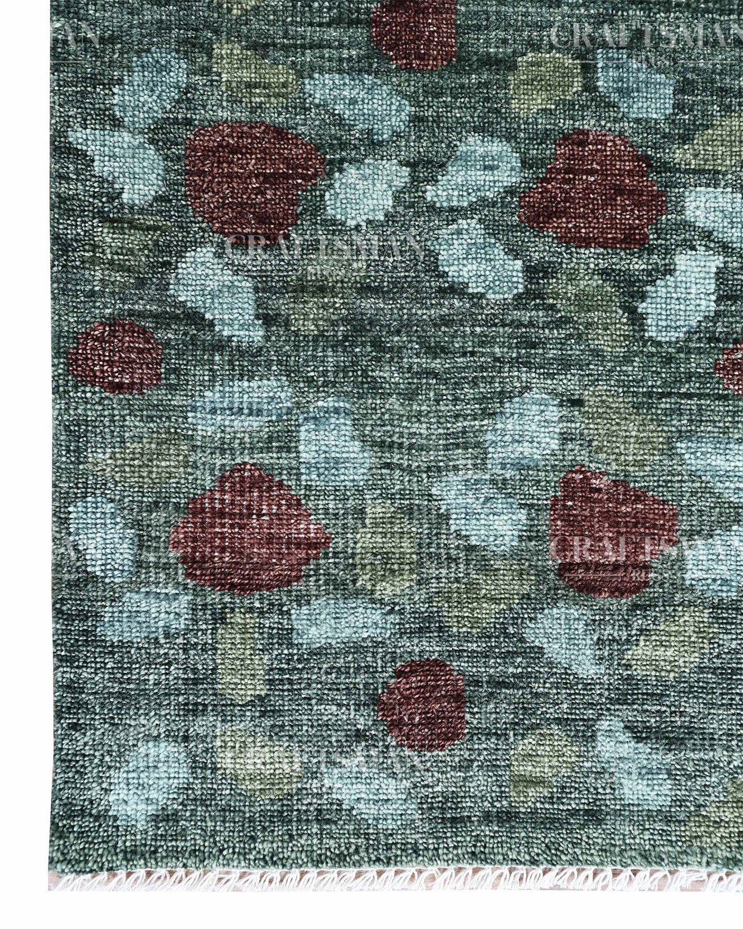 Orlan Wool Hand-Knotted Oushak-Inspired Rug