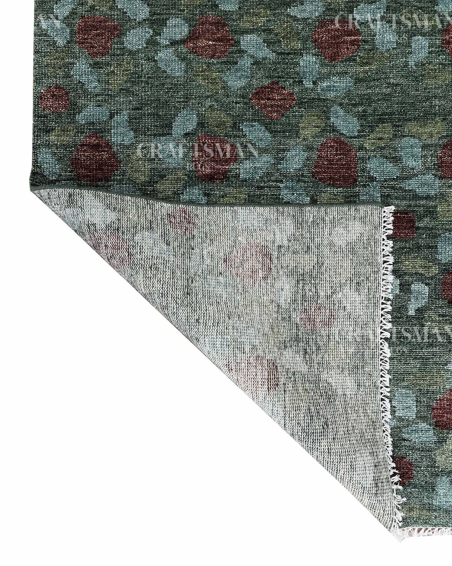 Orlan Wool Hand-Knotted Oushak-Inspired Rug