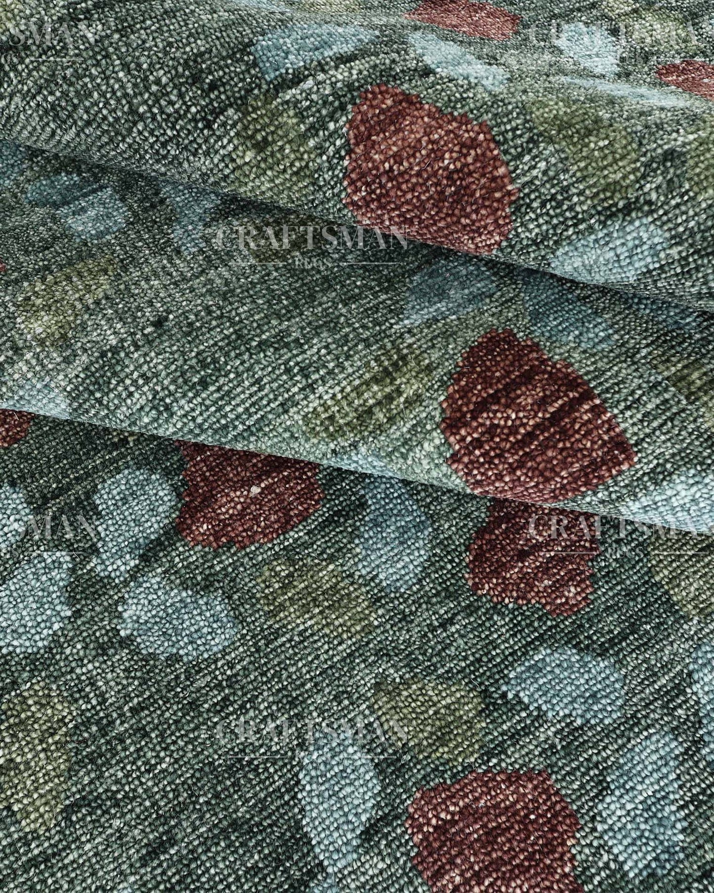 Orlan Wool Hand-Knotted Oushak-Inspired Rug