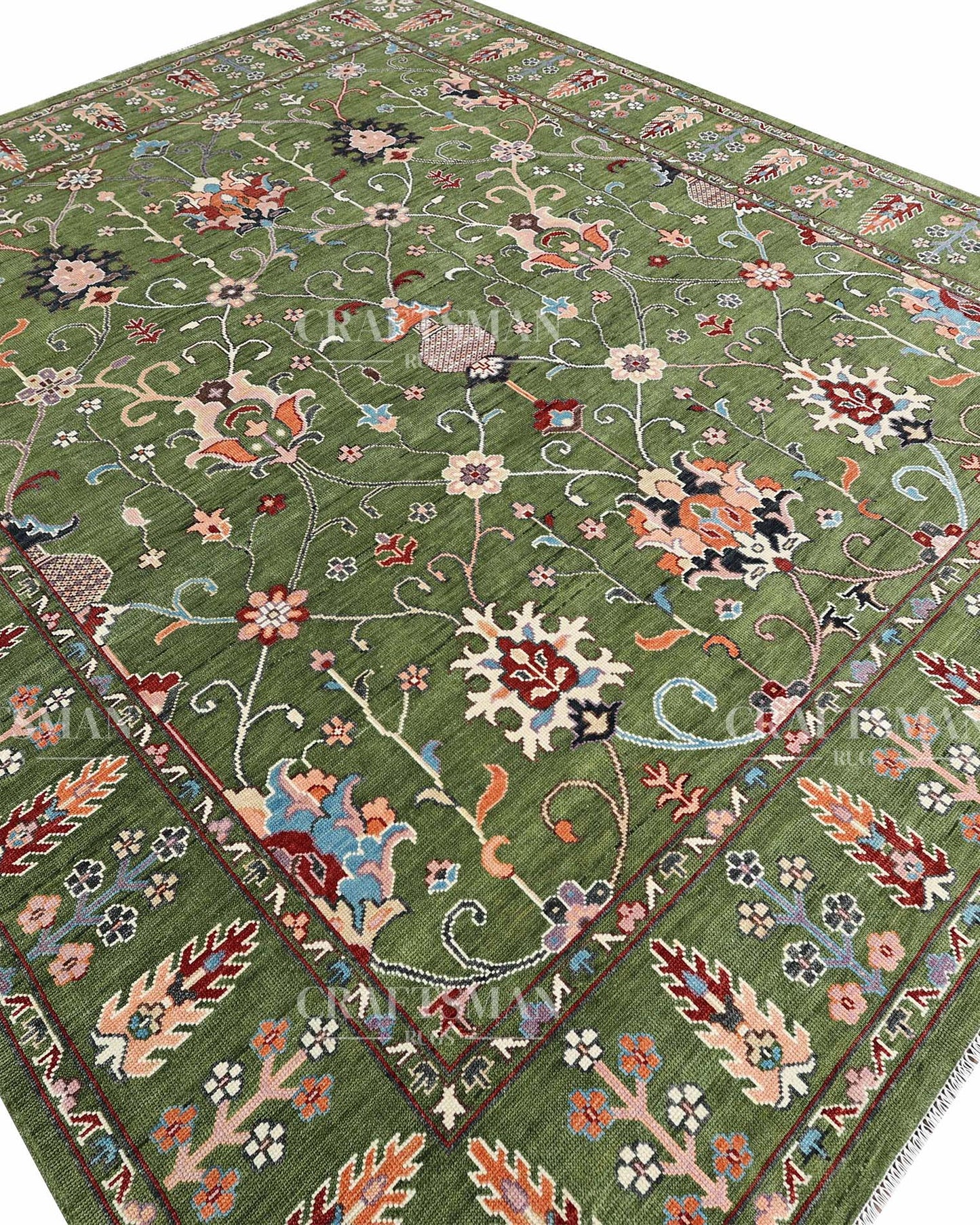 Aeris Wool Hand-Knotted Oushak-Inspired Rug