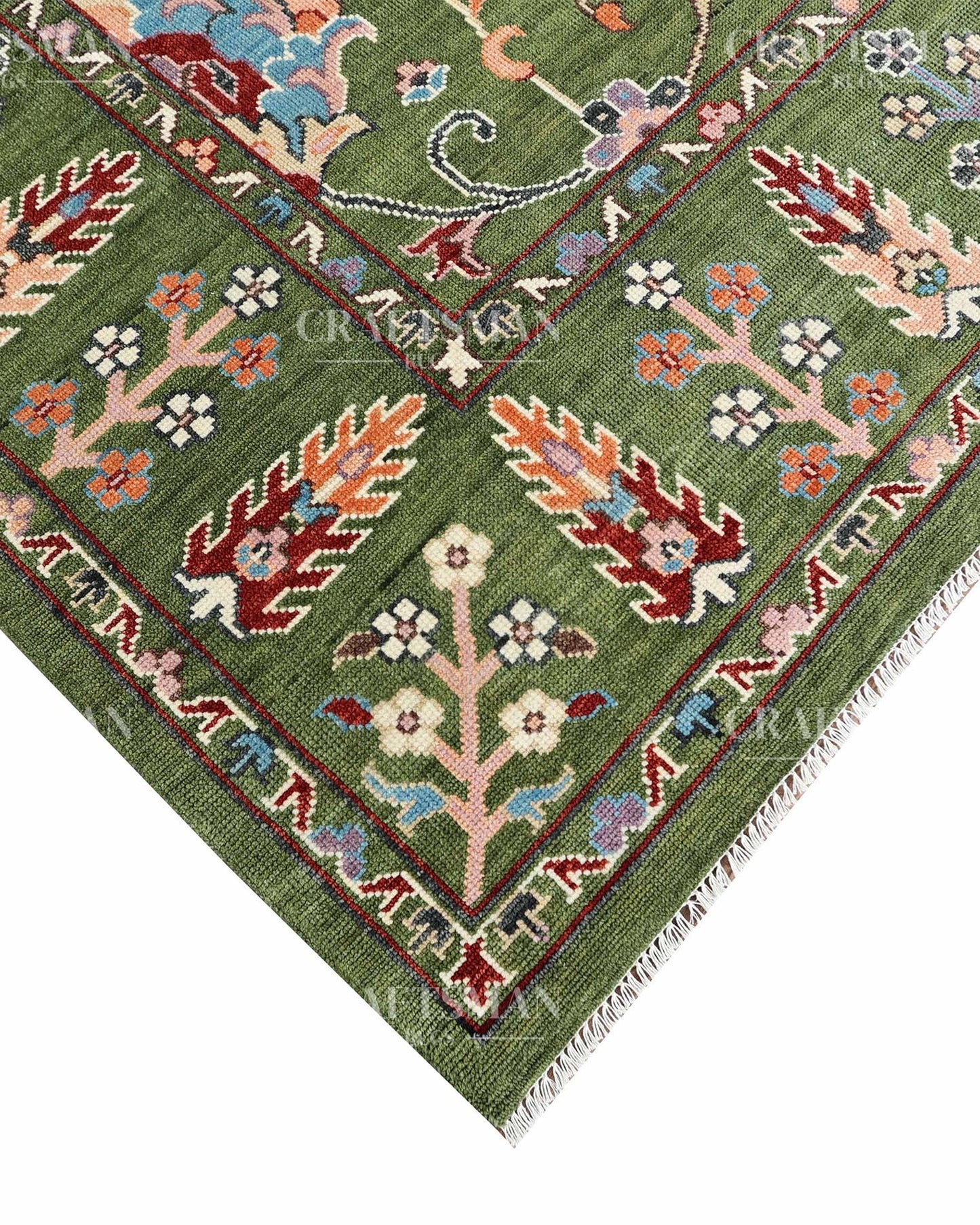 Aeris Wool Hand-Knotted Oushak-Inspired Rug