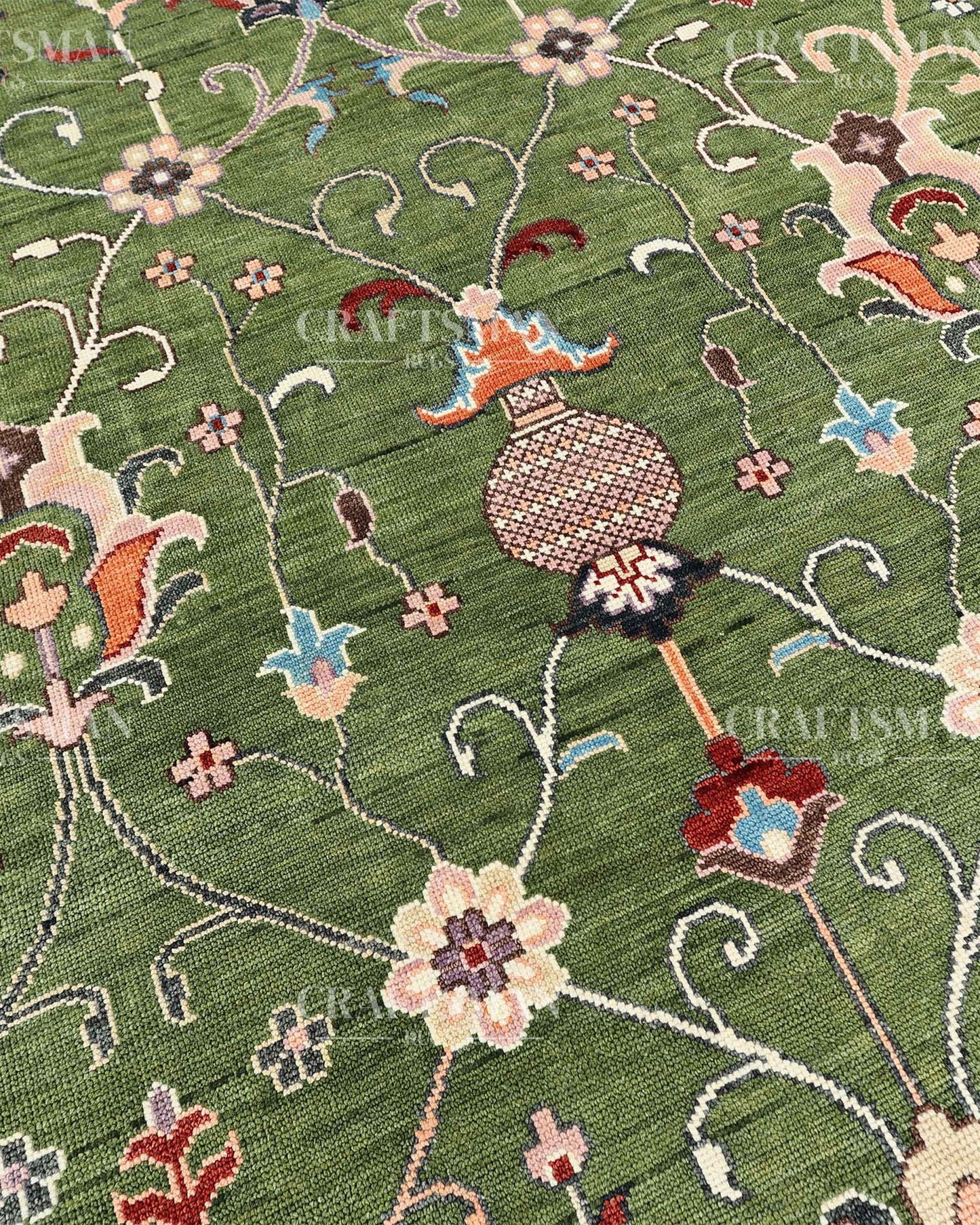 Aeris Wool Hand-Knotted Oushak-Inspired Rug