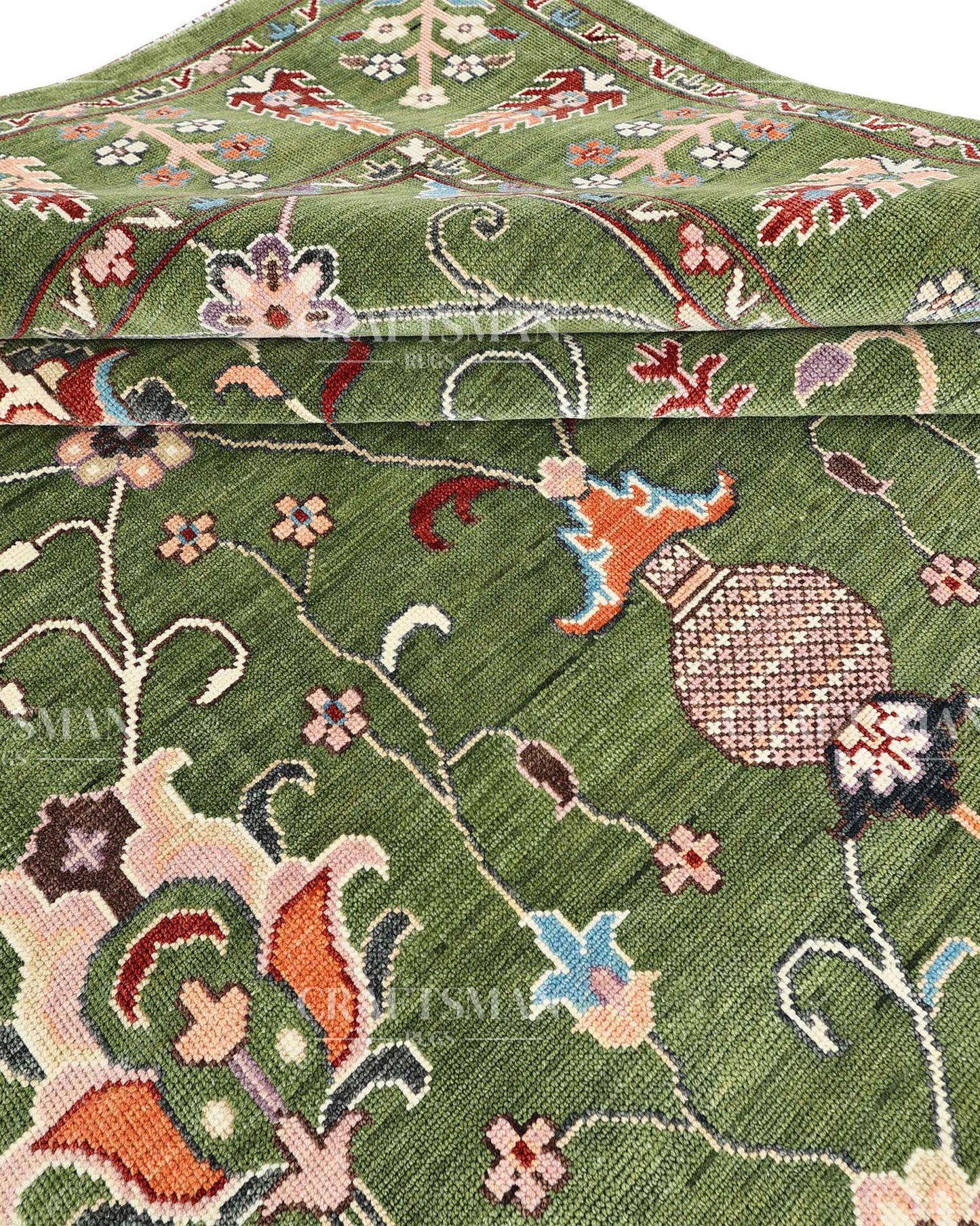 Aeris Wool Hand-Knotted Oushak-Inspired Rug