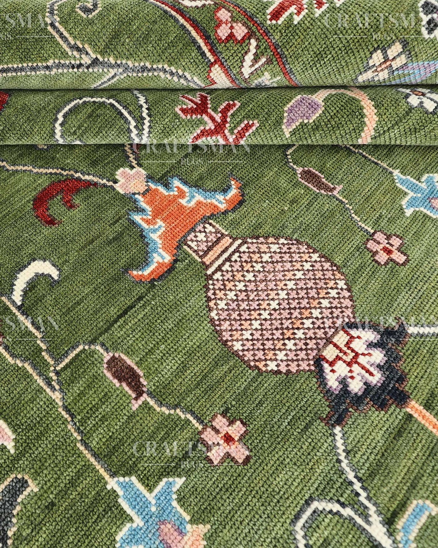 Aeris Wool Hand-Knotted Oushak-Inspired Rug