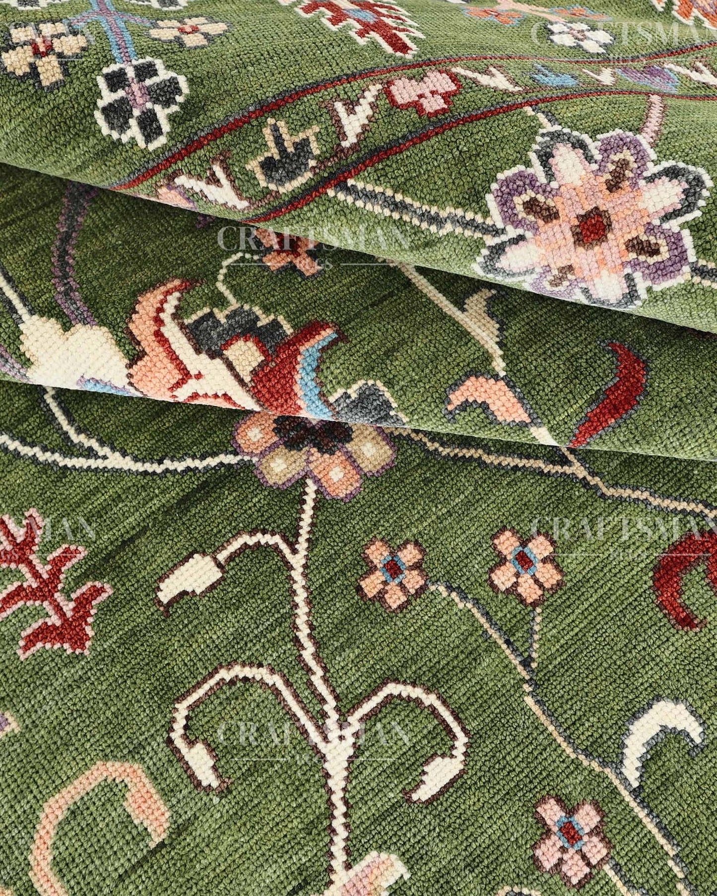 Aeris Wool Hand-Knotted Oushak-Inspired Rug